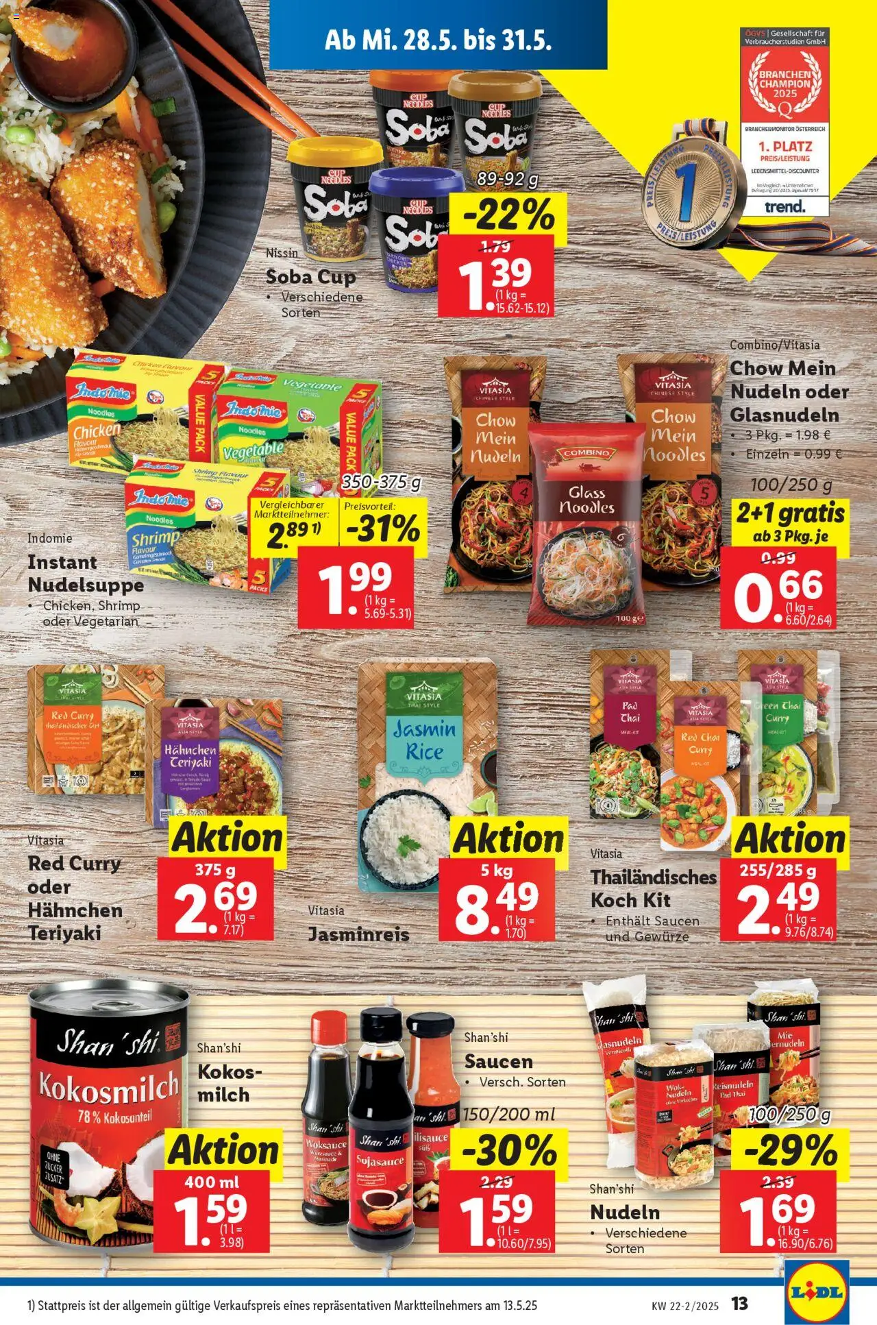 Lidl - Flugblatt gültig ab 28.05.2025 | Seite: 15 | Produkte: Gewürze, Milch, Nudeln