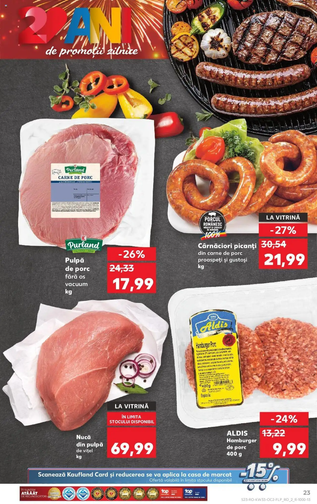 Catalog Kaufland - Alexandria – valabil de la 13.08.2025 | Pagină: 23 | Produse: Vitrină, Carne De Porc