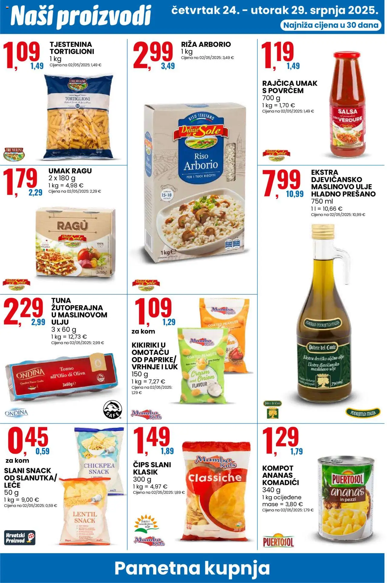 Eurospin katalog | vrijedi od 24.07.2025 | Stranica: 4 | Proizvodi: Riža, Ananas, Kikiriki, Kompot