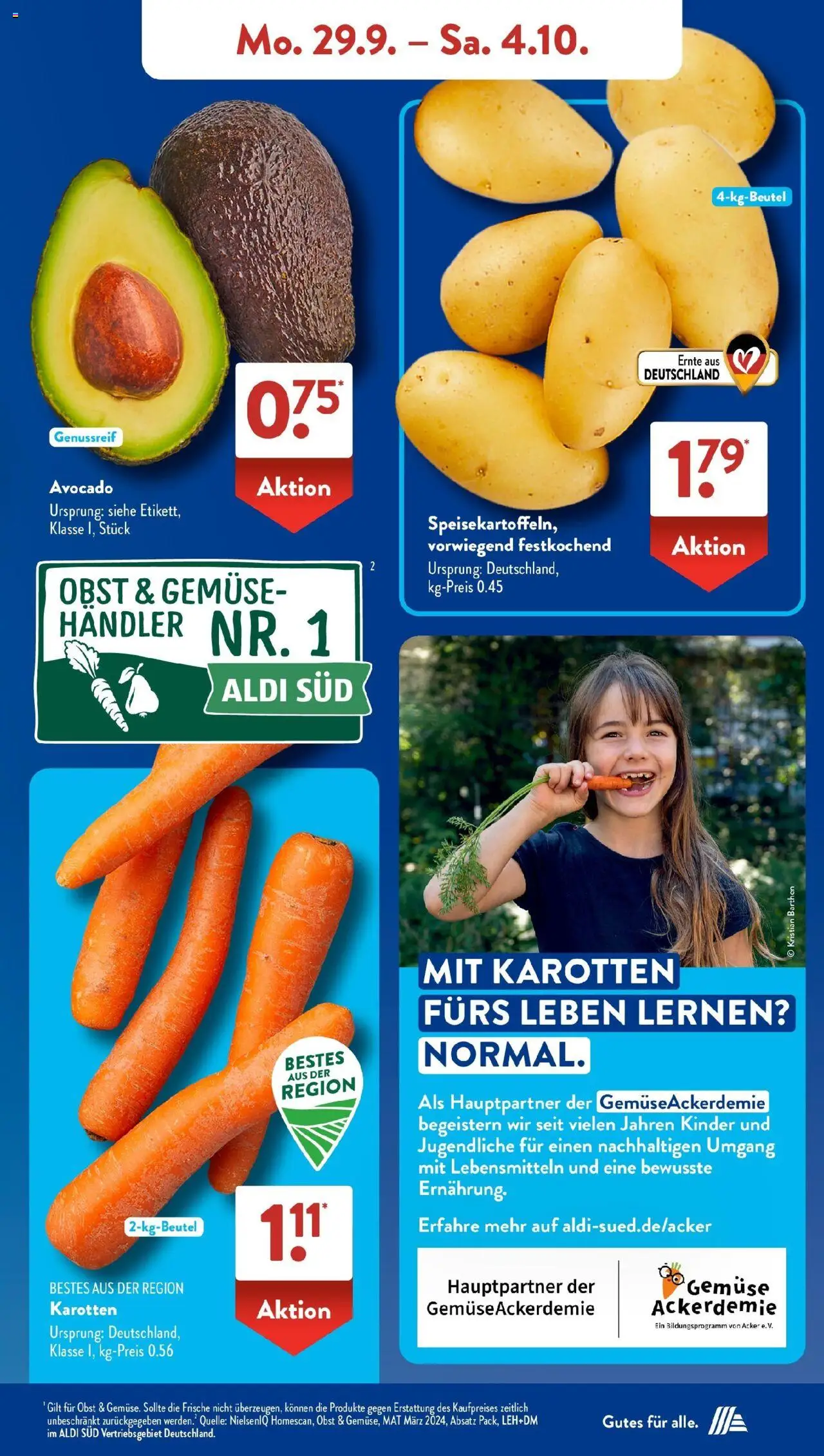 Aldi Süd - Aldi Süd: Wochenangebote – gültig ab 28.09.2025 | Seite: 5 | Produkte: Avocado, Gemüse, Obst