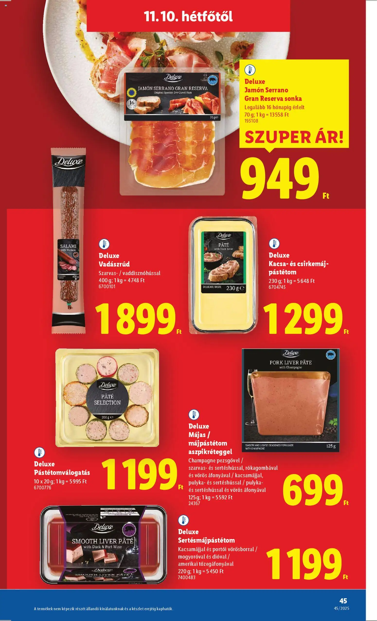 Lidl akciós ujság - amely érvényes a következő dátumtól: 06.11.2025 | Oldal: 45