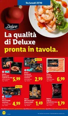 Anteprima del volantino Deluxe Mini vol-au-vent di pasta sfoglia, 80 g confezione valido a partire dal 27.10.2025 | Pagina: 8