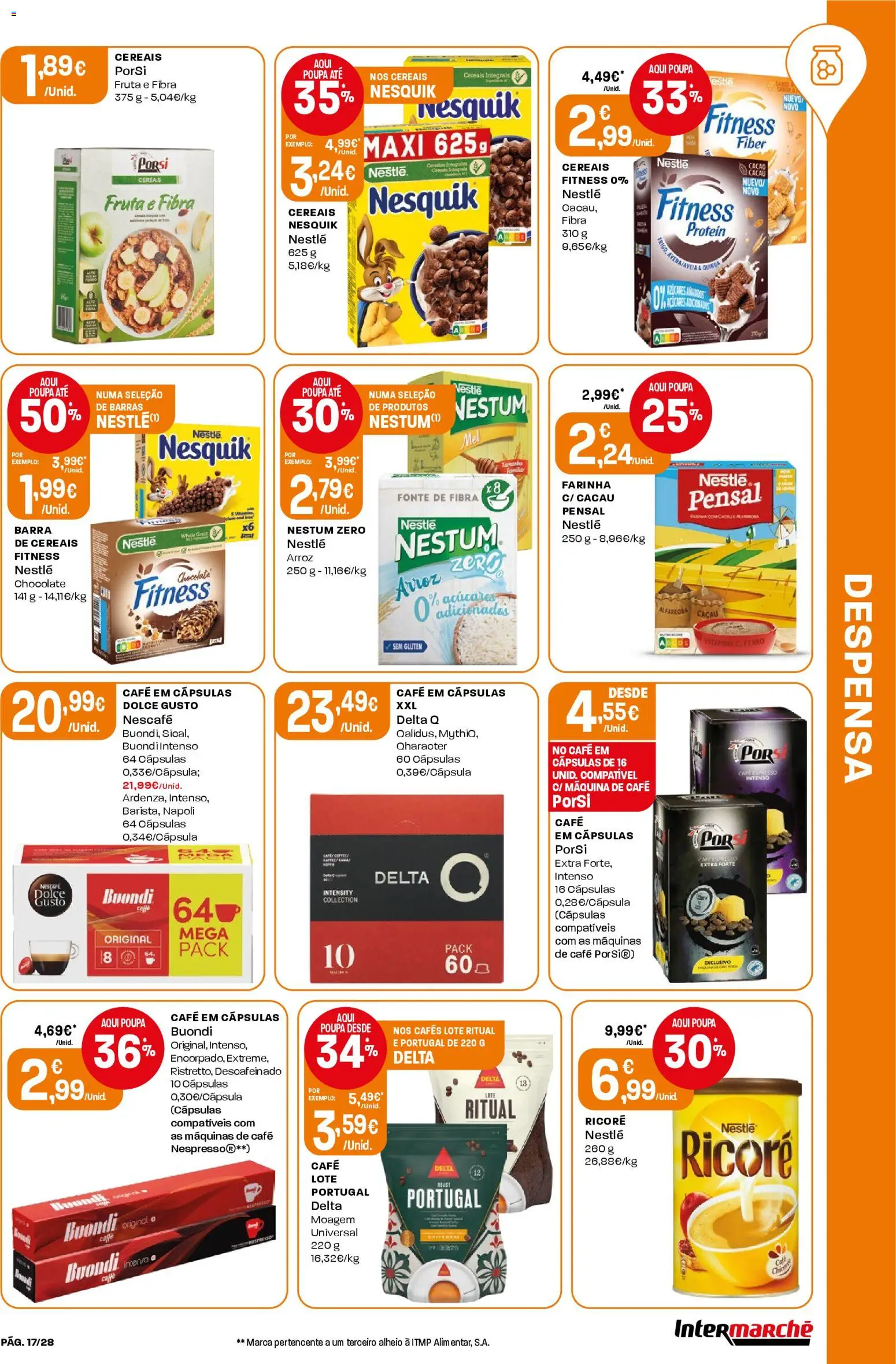 Intermarché Folheto Contact │ válido de 19.03.2026 | Página: 17 | Produtos: Ferro, Nestlé, Chocolate, Arroz