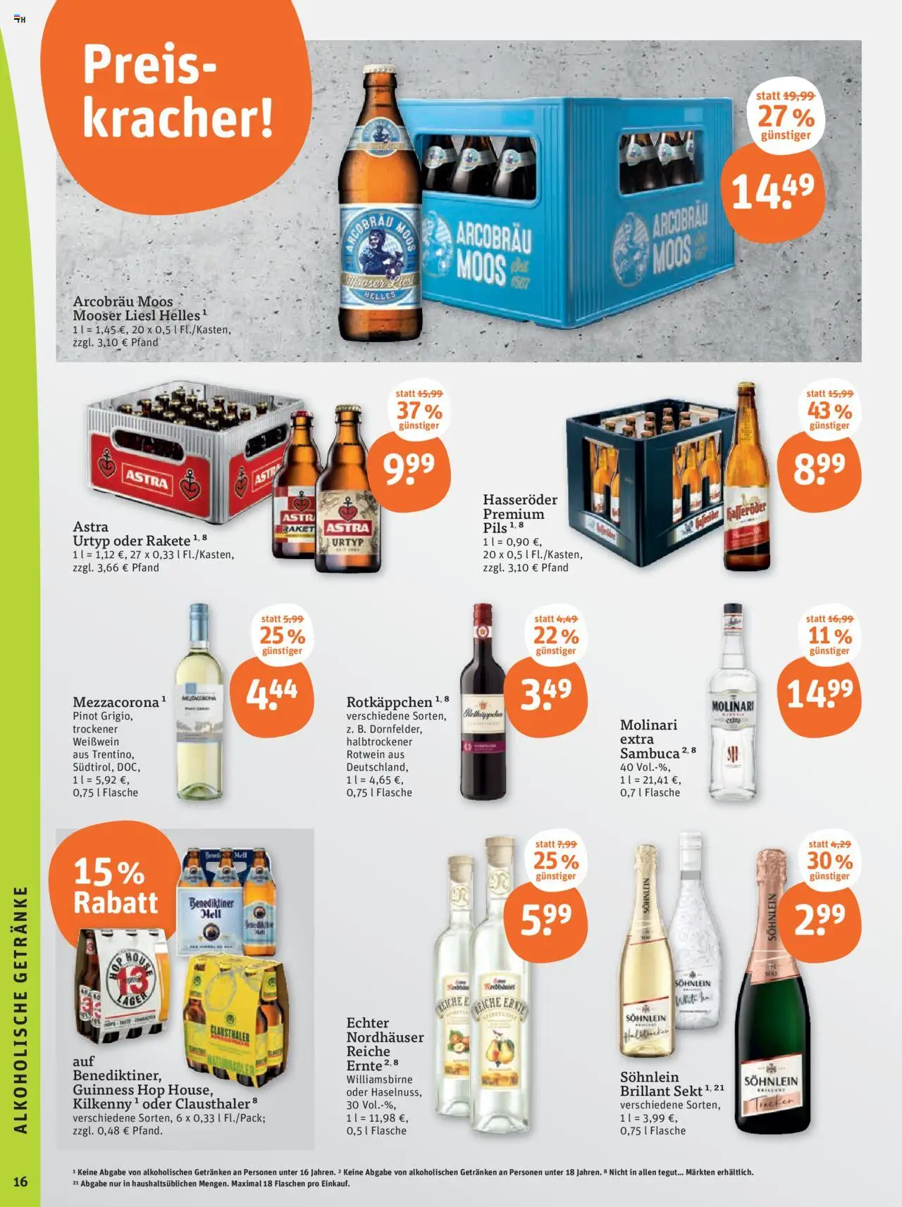 Tegut - Thüringen - gültig ab dem 28.07.2025 | Seite: 18 | Produkte: Rotwein, Sekt, Benediktiner hell, Hasseröder
