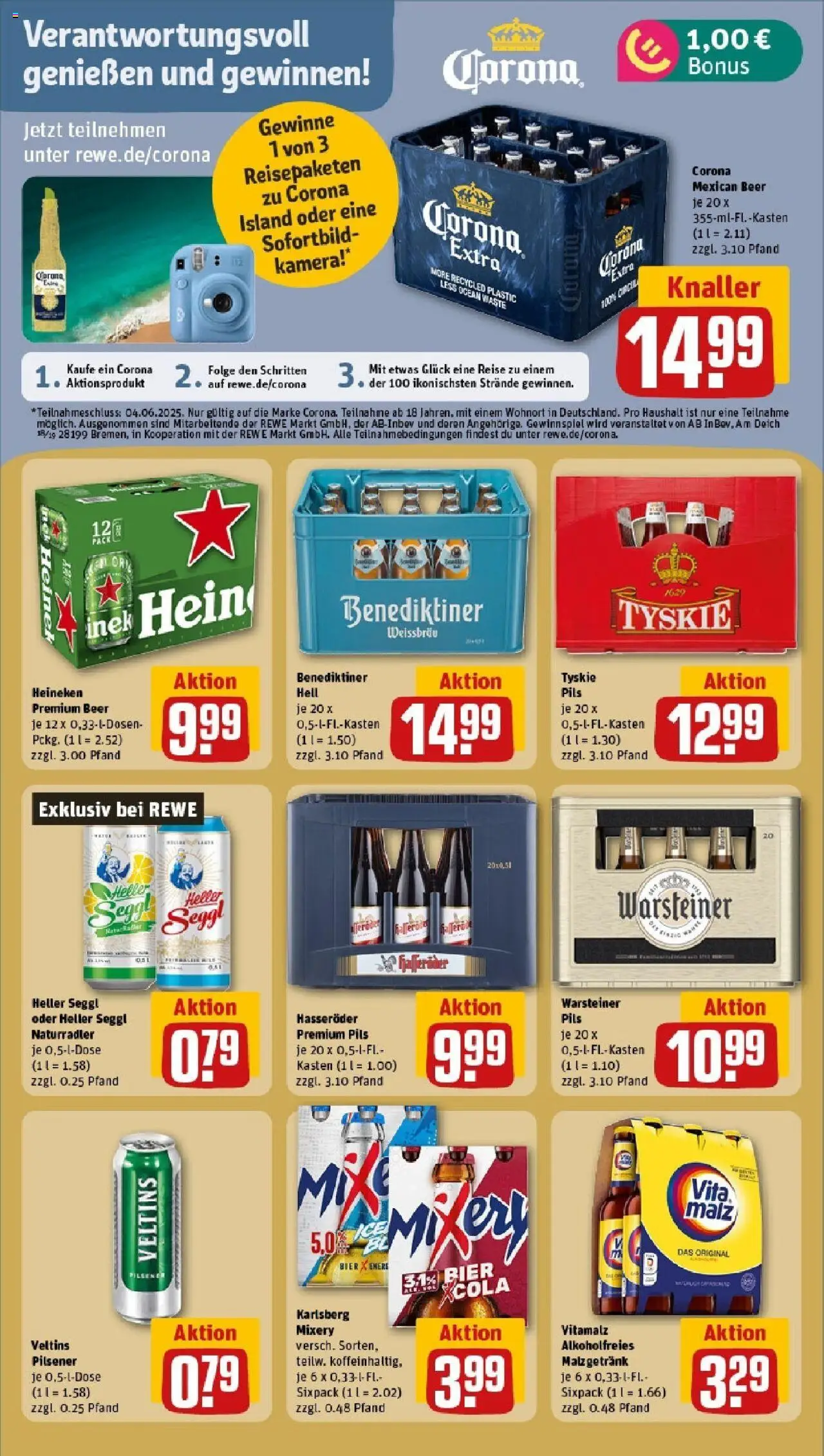 Rewe prospekt Bad Waldsee	 - gültig ab dem 25.05.2025 | Seite: 15 | Produkte: Tyskie, Bier, Hasseröder, Veltins