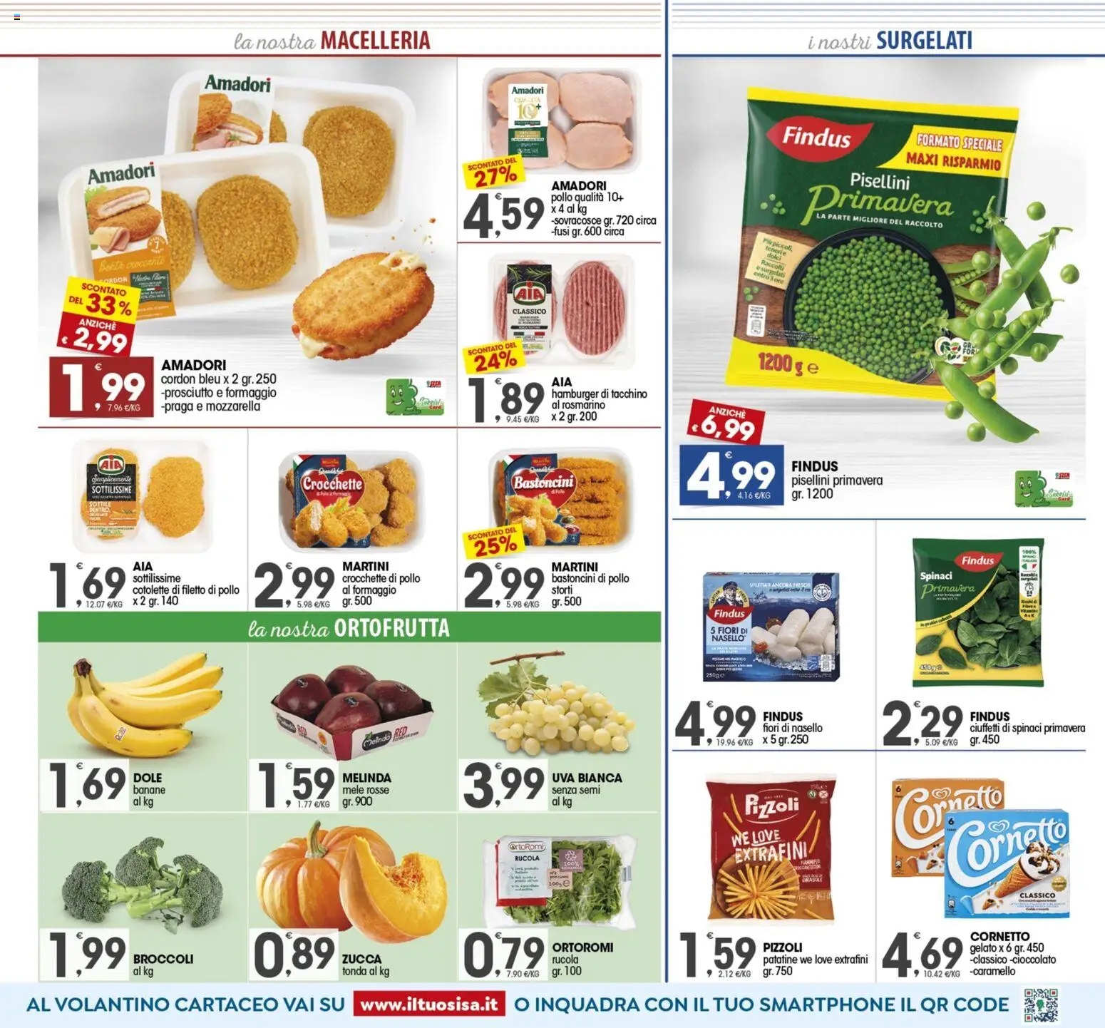 Volantino SISA del 24.10.2025 | Pagina: 3 | Prodotti: Cioccolato, Pollo, Prosciutto, Hamburger