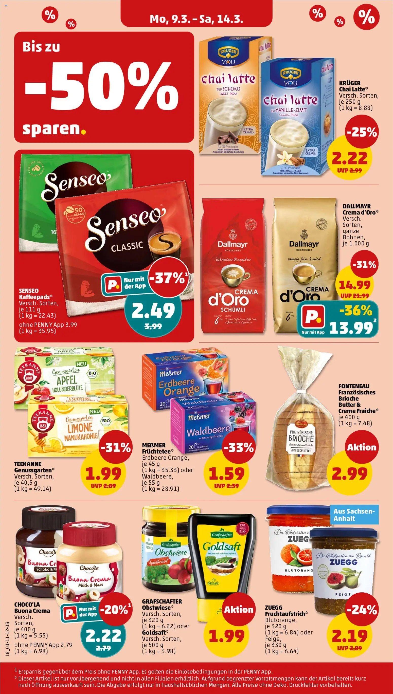 Penny Prospekt 	 – gültig ab 09.03.2026 | Seite: 20 | Produkte: Senseo, Kaffeepads, Creme, Teekanne