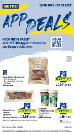 Metro App Deals gültig ab dem 18.08.2025