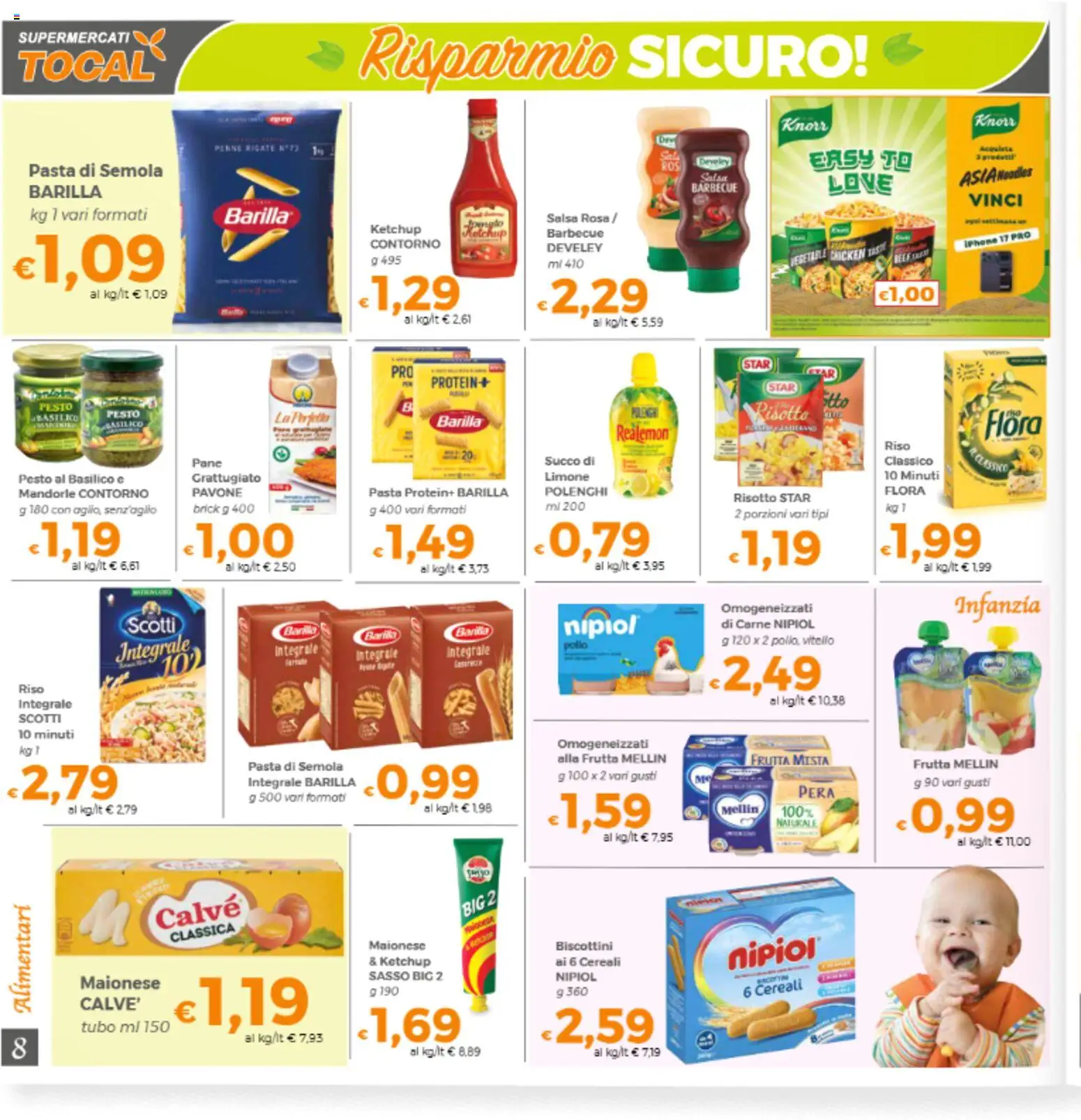 Volantino Tocal del 08.04.2026 | Pagina: 8 | Prodotti: Pane, Barbecue, Mandorle, Pesto