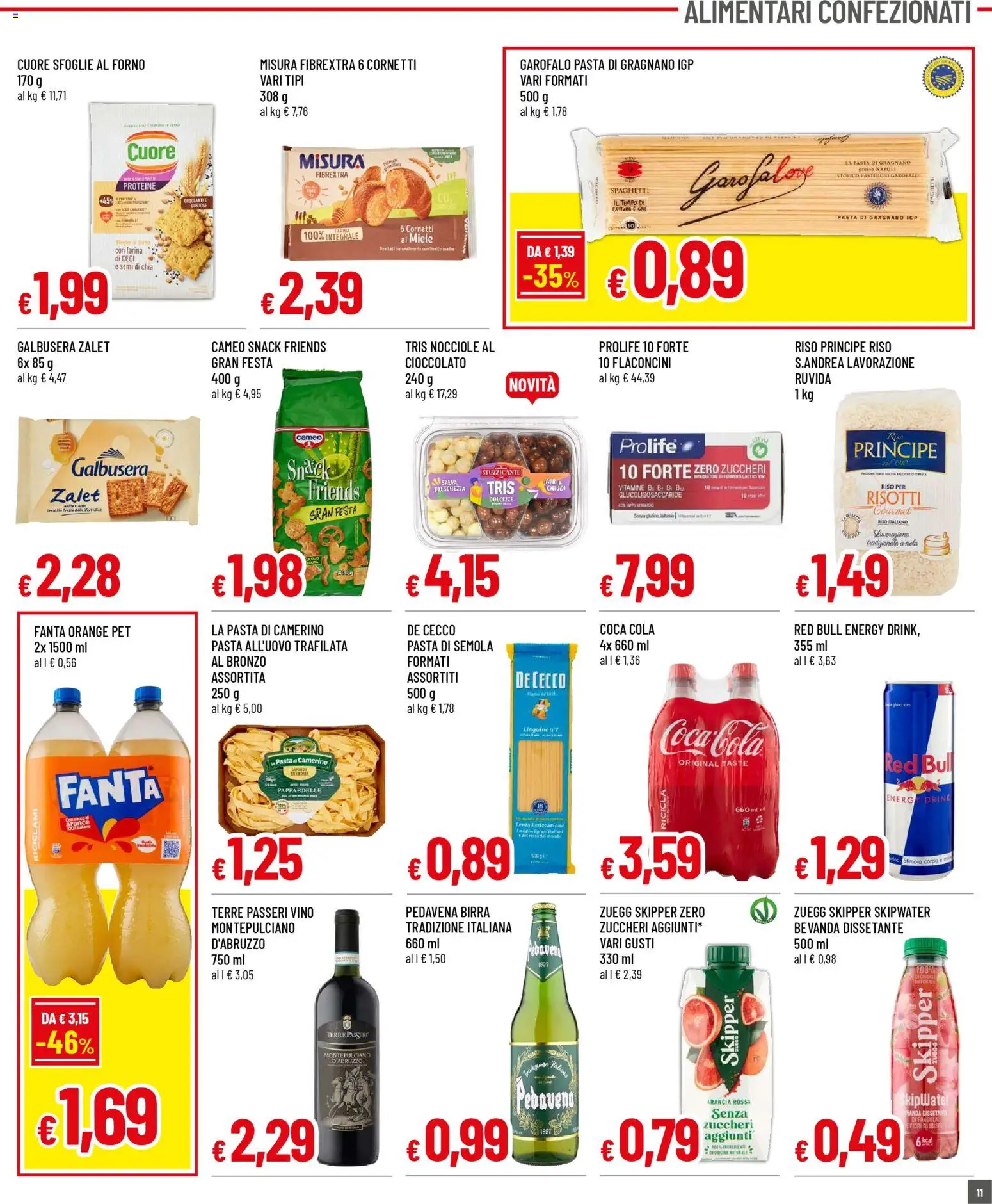 Volantino Galassia del 29.12.2025 | Pagina: 11 | Prodotti: Birra, Fanta, Forno, Miele