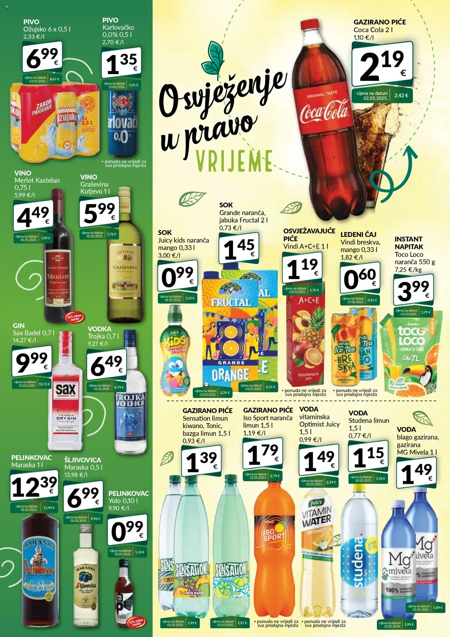 Bakmaz katalog | vrijedi od 18.03.2026 | Stranica: 6 | Proizvodi: Coca cola, Karlovačko, Voda, Bazga