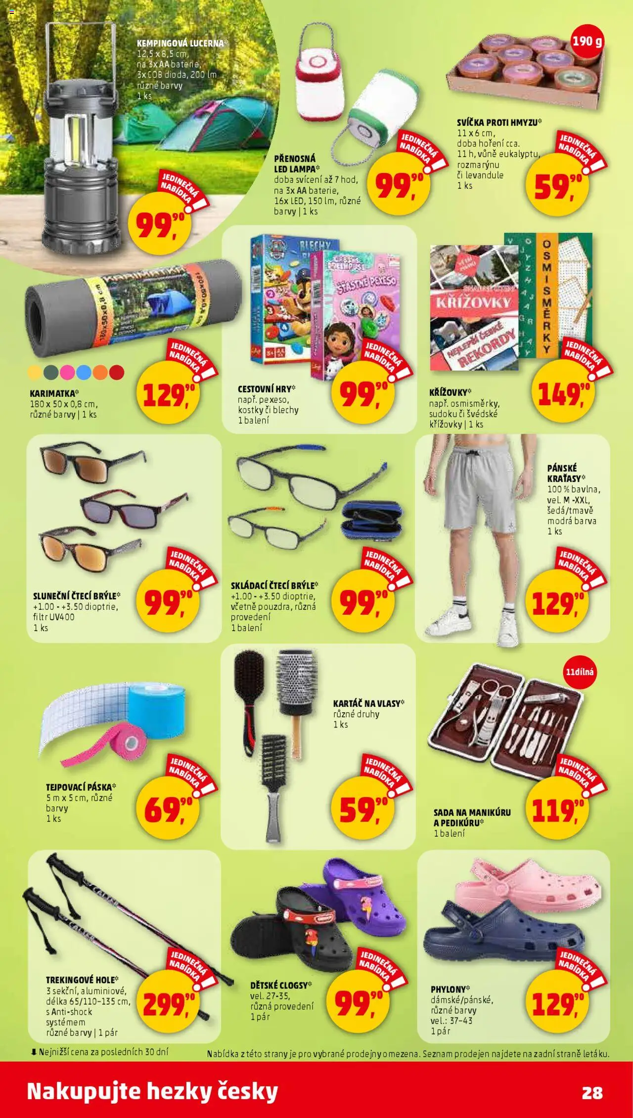 Penny Market leták - Čtvrtečník od 19.06.2025 | Strana: 28 | Produkty: LED lampa, Karimatka, Svíčka, Kartáč