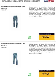 Anteprima del volantino Eurobrico Abbigliamento da Lavoro Diadora catalogo valido a partire dal 23.07.2025 | Pagina: 23 | Prodotti: Pantaloni, Jeans