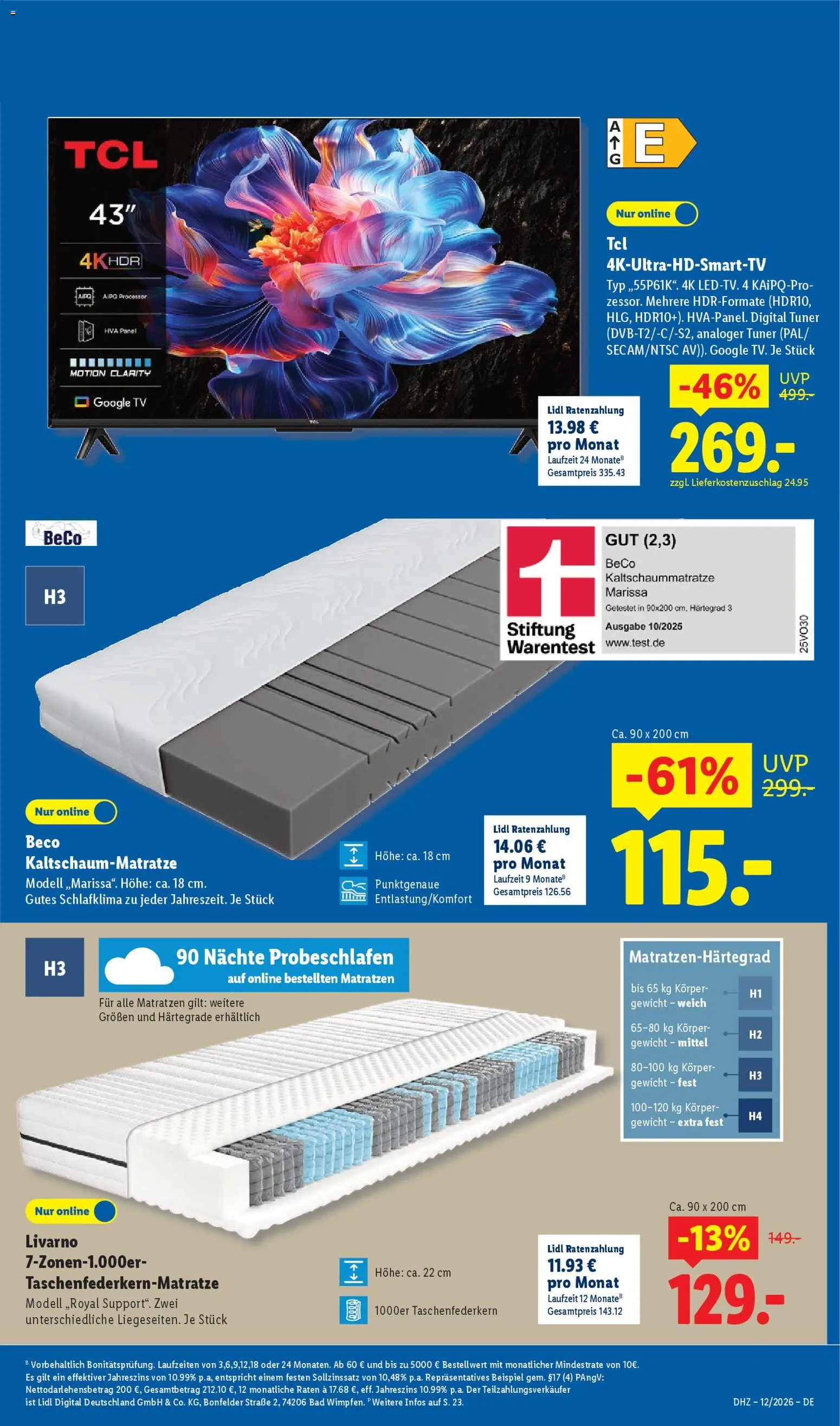 Lidl Prospekt Zossen – gültig ab 16.03.2026 | Seite: 39 | Produkte: Gewicht, Bad, TV