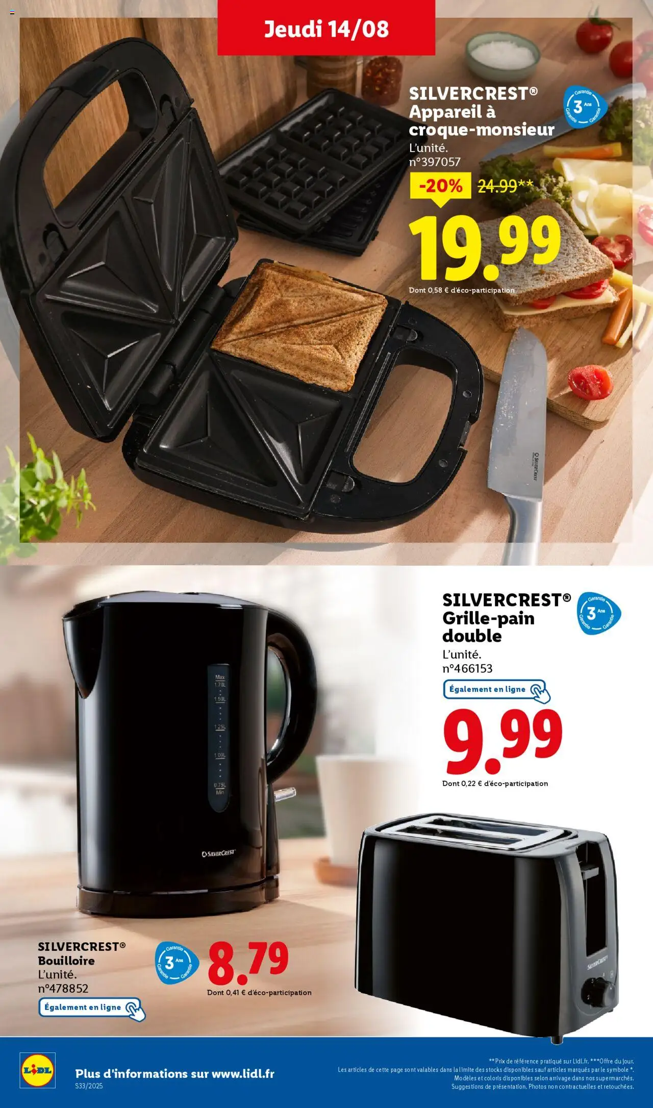  | Page: 38 | Produits: Bouilloire, Sandwich, Grille-pain, Toaster