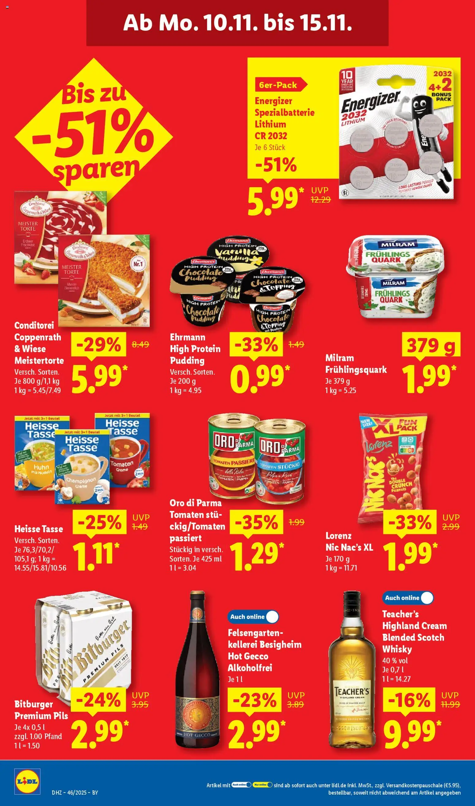 Lidl Prospekt München – gültig ab 10.11.2025 | Seite: 24 | Produkte: Bitburger, Tomaten, Pudding, Oro di parma