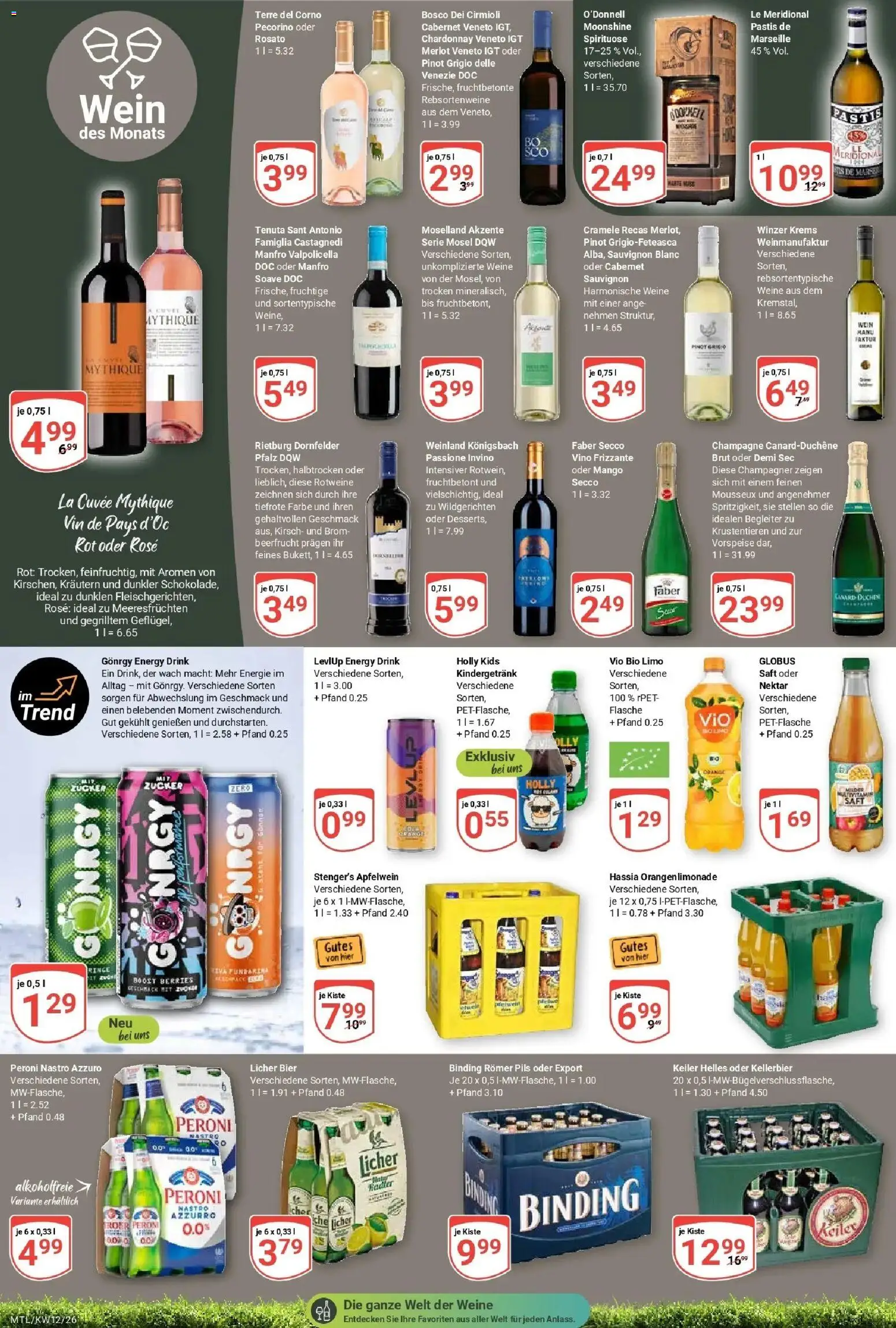 Globus prospekt Maintal-Dörnigheim	 – gültig ab 15.03.2026 | Seite: 14 | Produkte: Energy, Zucker, Saft, Wein