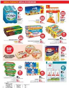 Hyper U - Prévisualisation de Hyper U - Super formats Super économies valide à partir de 28.10.2025 | Page: 6 | Produits: Eau minérale naturelle, Yaourt, Jus, Camembert