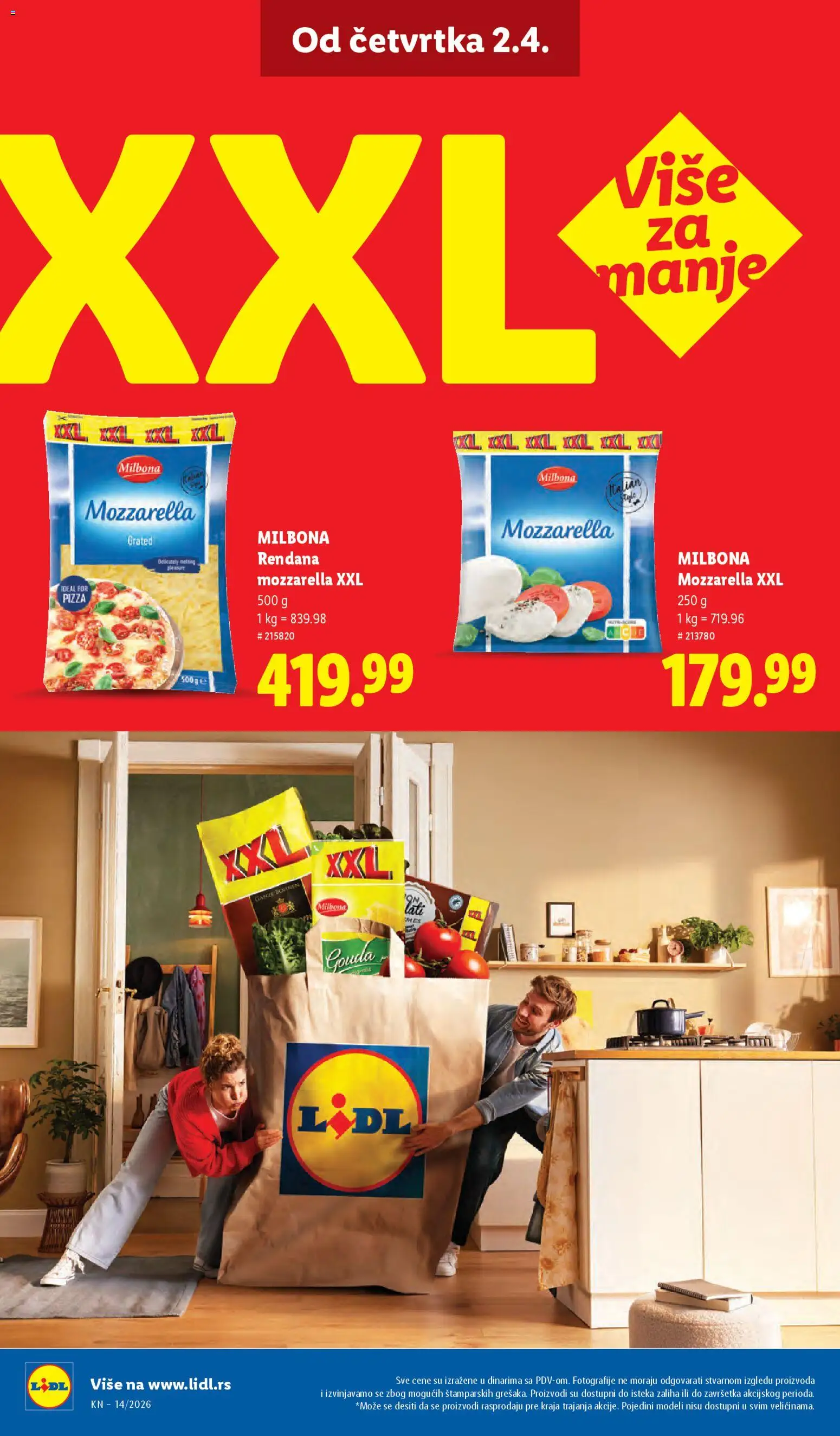 Lidl katalog - važi od 02.04.2026 | Strana: 54 | Proizvode: Gouda, Mozzarella