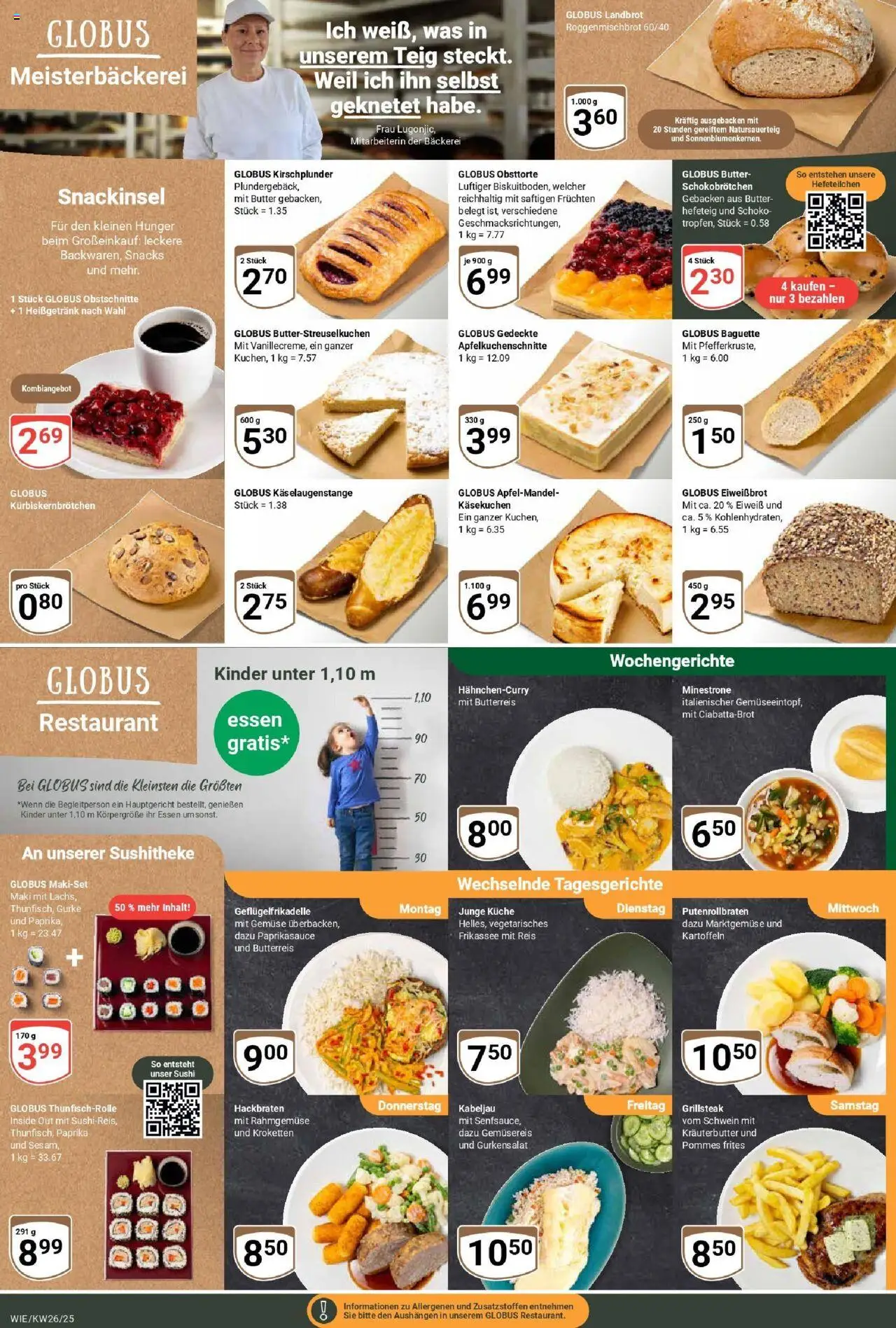 Globus prospekt Waghäusel	 - gültig ab dem 22.06.2025 | Seite: 7 | Produkte: Bäckerei, Kräuterbutter, Pommes frites, Gemüse