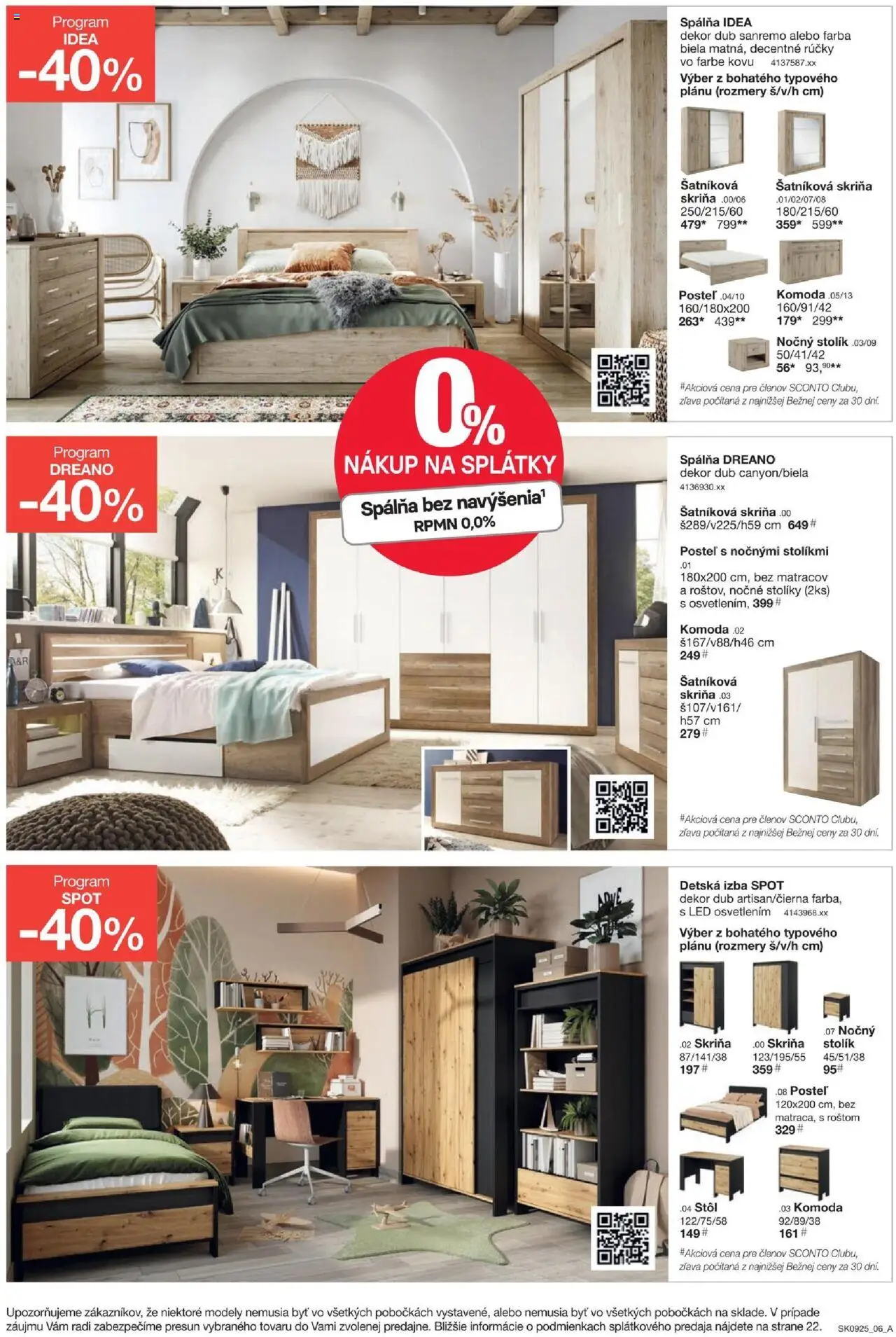 Sconto nábytok leták │ platný od 16.07.2025 | Strana: 6 | Produkty: Posteľ, Posteľ 120x200, Šatníková skriňa, Skriňa