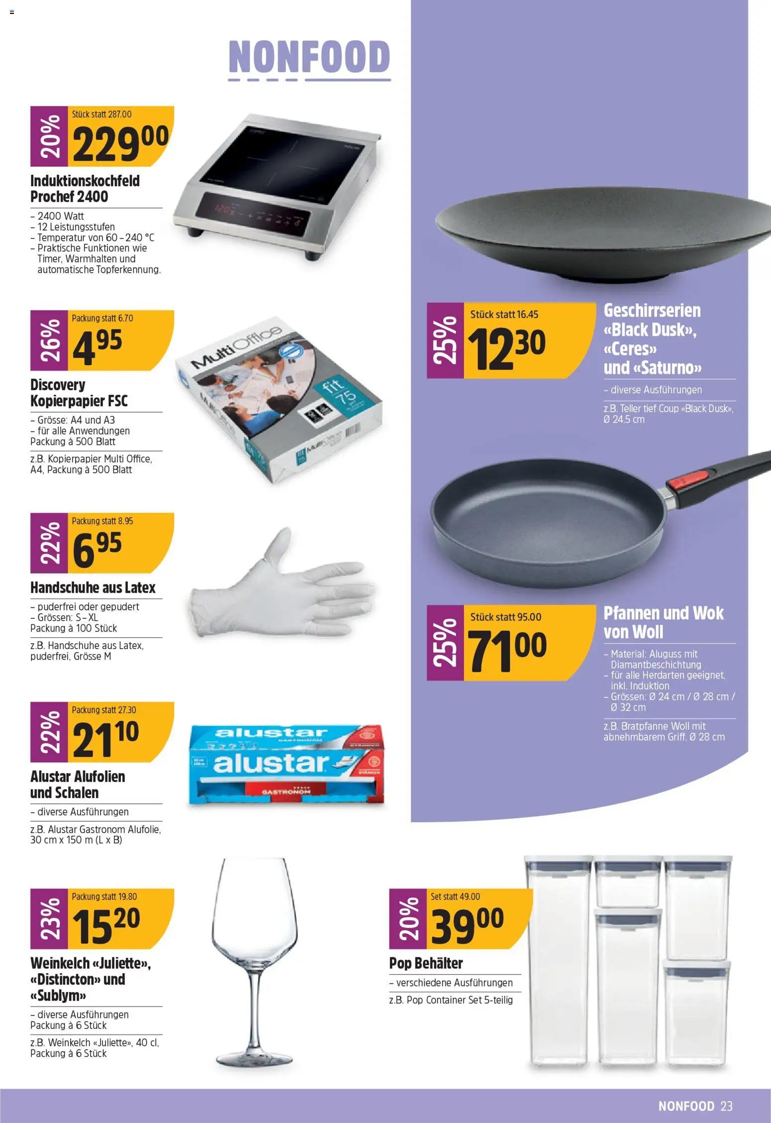 TopCC Aktionen – gültig ab 12.01.2026 | Seite: 23 | Produkte: Handschuhe, Wok