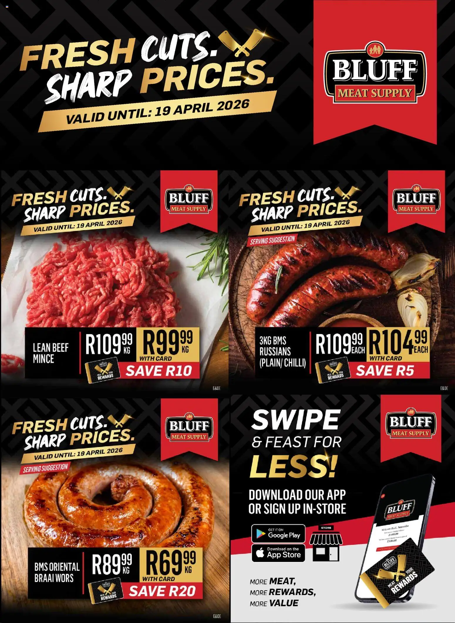 New Bluff Meat Supply catalogue – valid from 13.04.2026 | Page: 1 | Products: Beef, Chilli