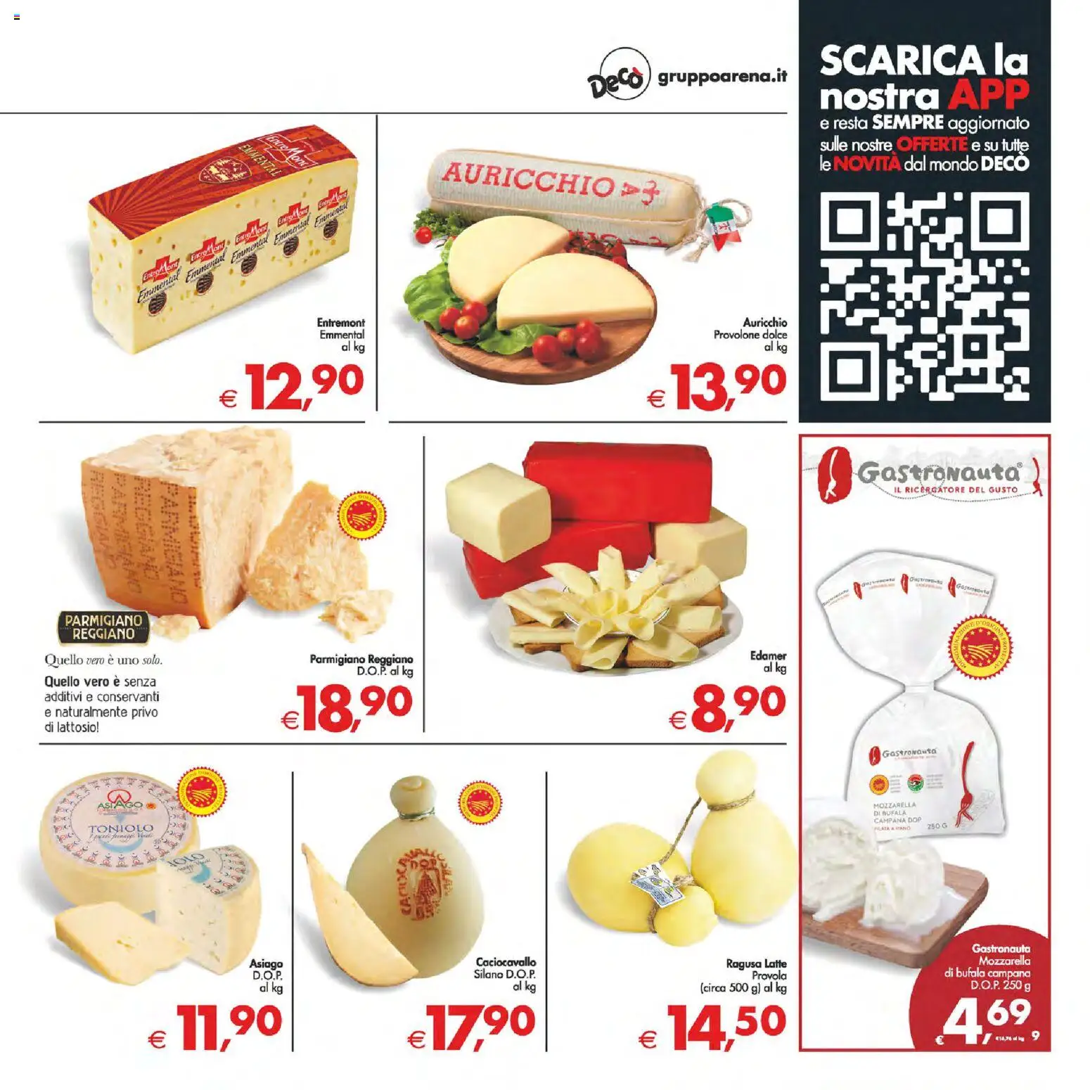 Volantino Decò del 14.11.2025 | Pagina: 9 | Prodotti: Mozzarella, Latte, Parmigiano, Emmental