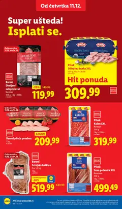 Pikok Suva pečenica XXL, Narezana 250 g - pregled Lidl kataloga - važi od 11.12.2025 | Strana: 20