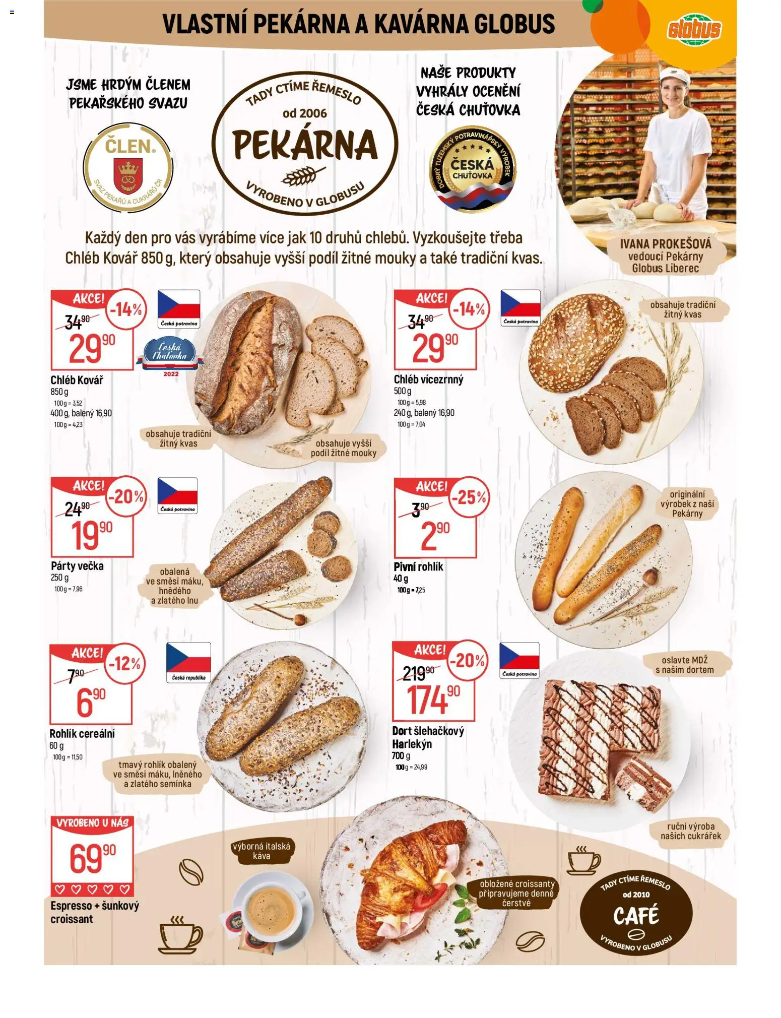 Globus leták - Liberec od 04.03.2026 | Strana: 6 | Produkty: Káva, Rohlík, Pekárna, Semínka