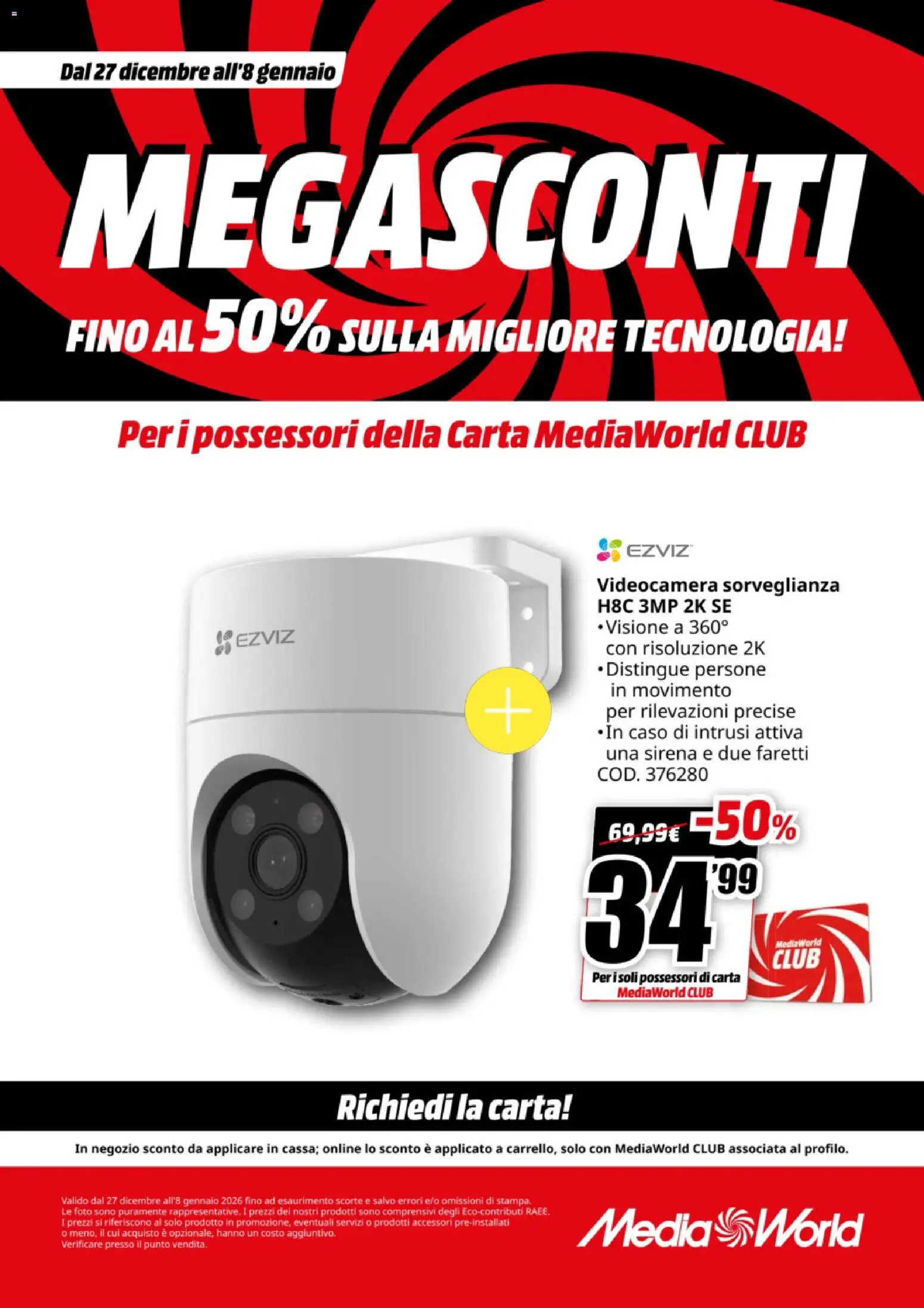 Volantino Media World del 27.12.2025 | Pagina: 32 | Prodotti: Videocamera