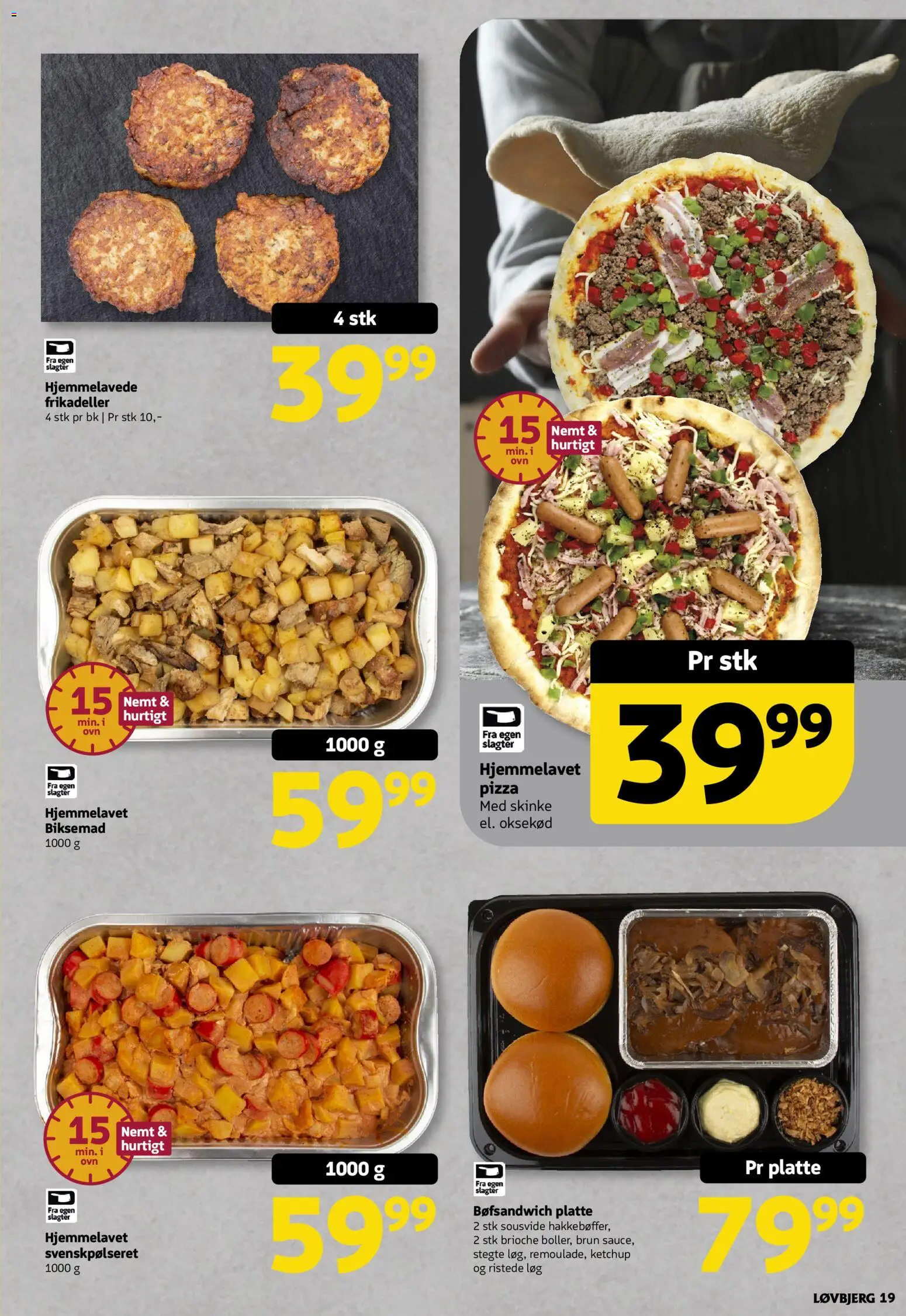 Løvbjerg tilbudsavis – gyldig fra 16.01.2026 | Side: 21 | Produkter: Pizza, Oksekød, Ristede Løg, Løg