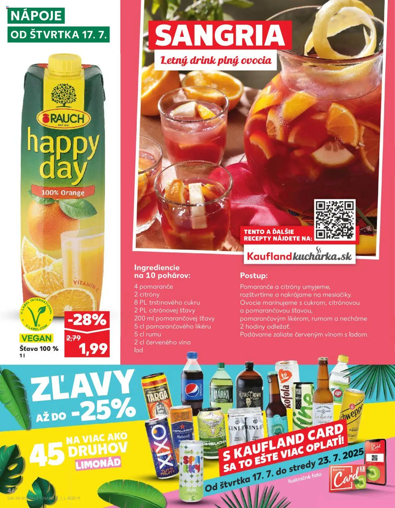 Nové Kaufland akcie – leták je platný od 17.07.2025 | Strana: 46 | Produkty: Hodiny, Citróny, Ovocie