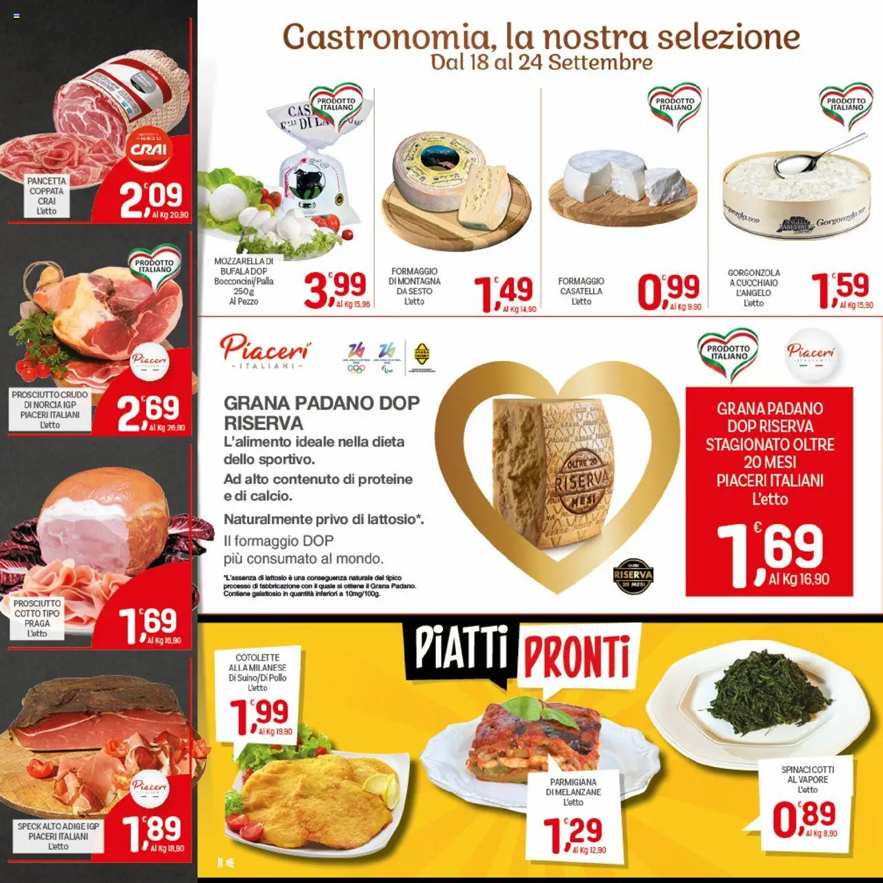 Volantino CRAI del 18.09.2025 | Pagina: 8 | Prodotti: Prosciutto Crudo, Prosciutto Cotto, Prosciutto, Melanzane