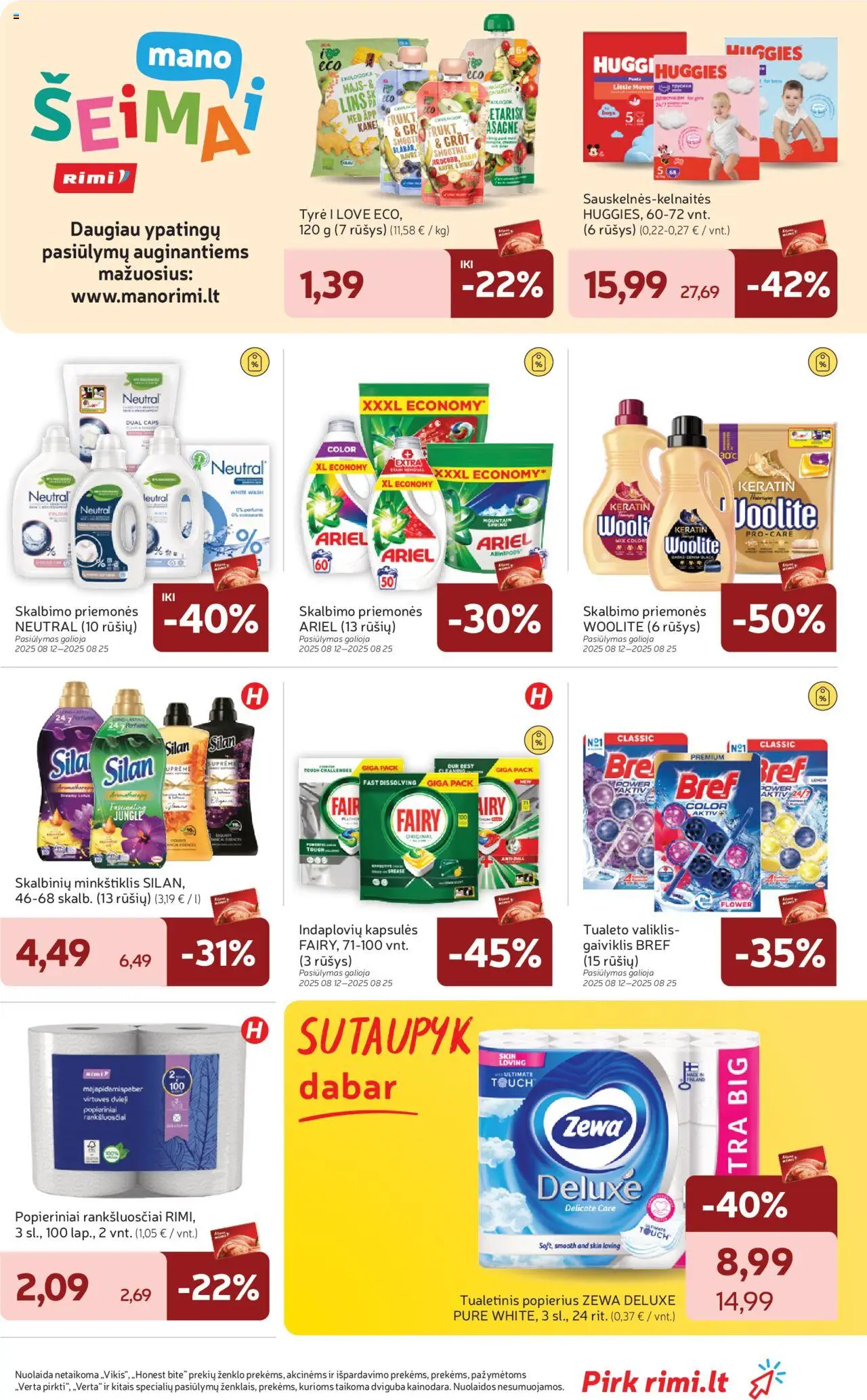 Rimi leidinys│galioja nuo 12.08.2025 | Puslapis: 35 | Prekių: Tyrė, Tualetinis popierius