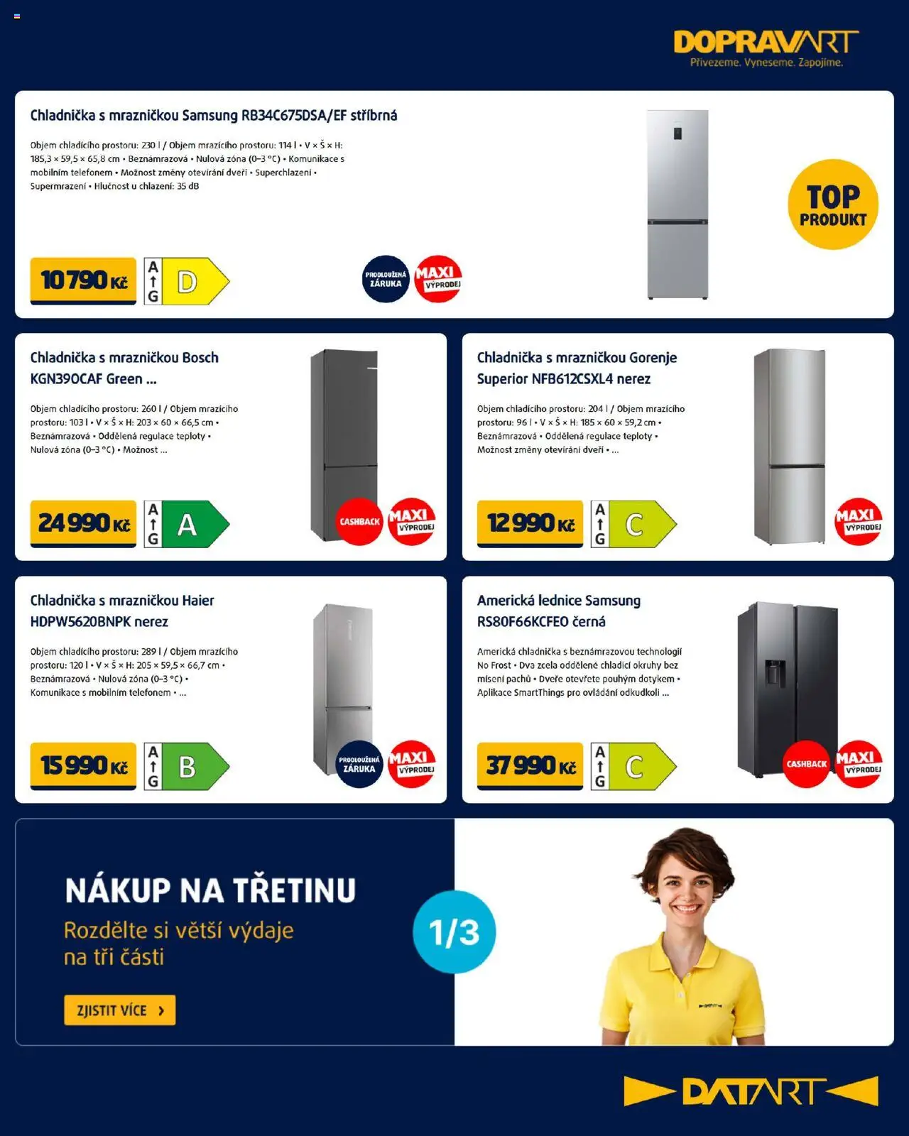 Datart leták od 11.08.2025 | Strana: 15 | Produkty: Lednice, Samsung, Chladnička