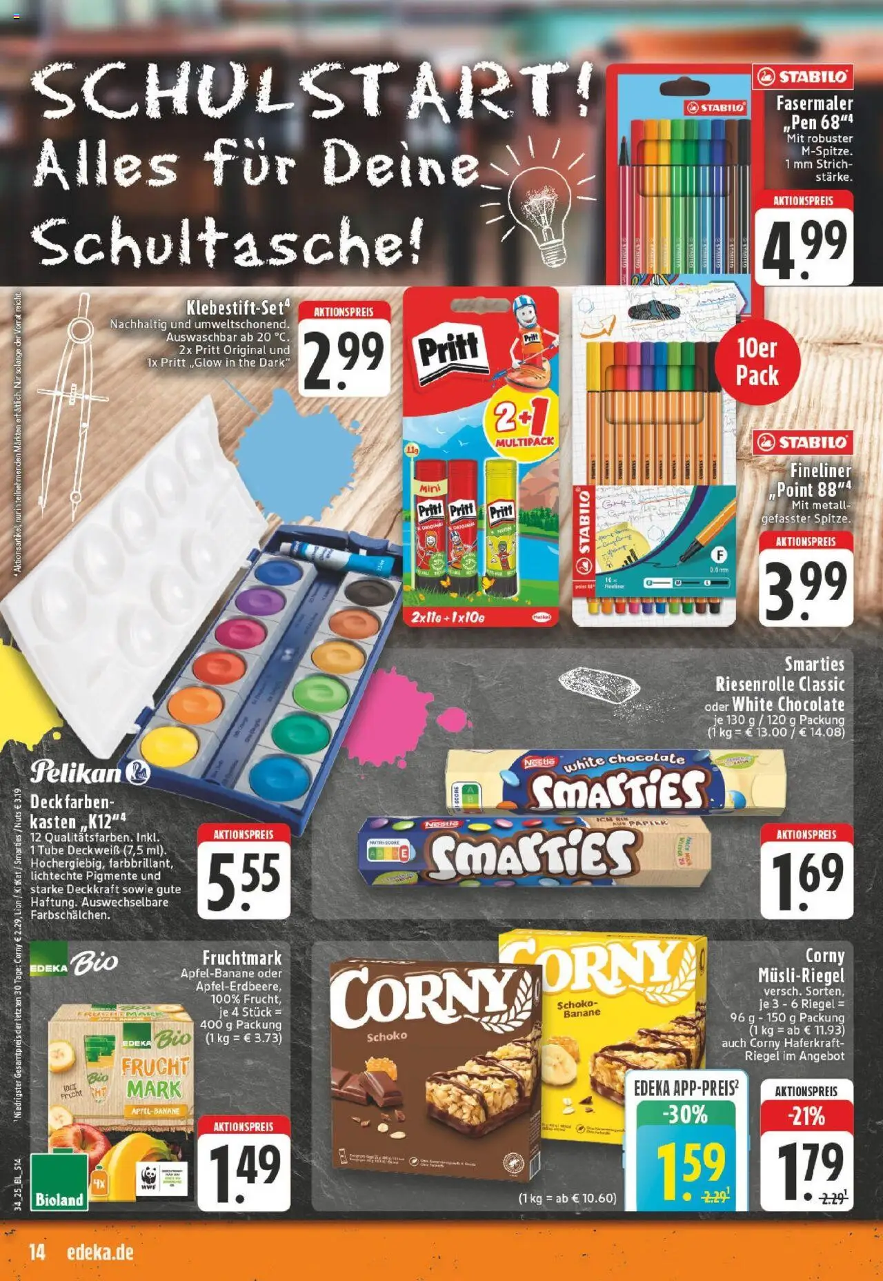 Edeka prospekt Brilon	 - gültig ab dem 17.08.2025 | Seite: 14 | Produkte: Box, Smarties