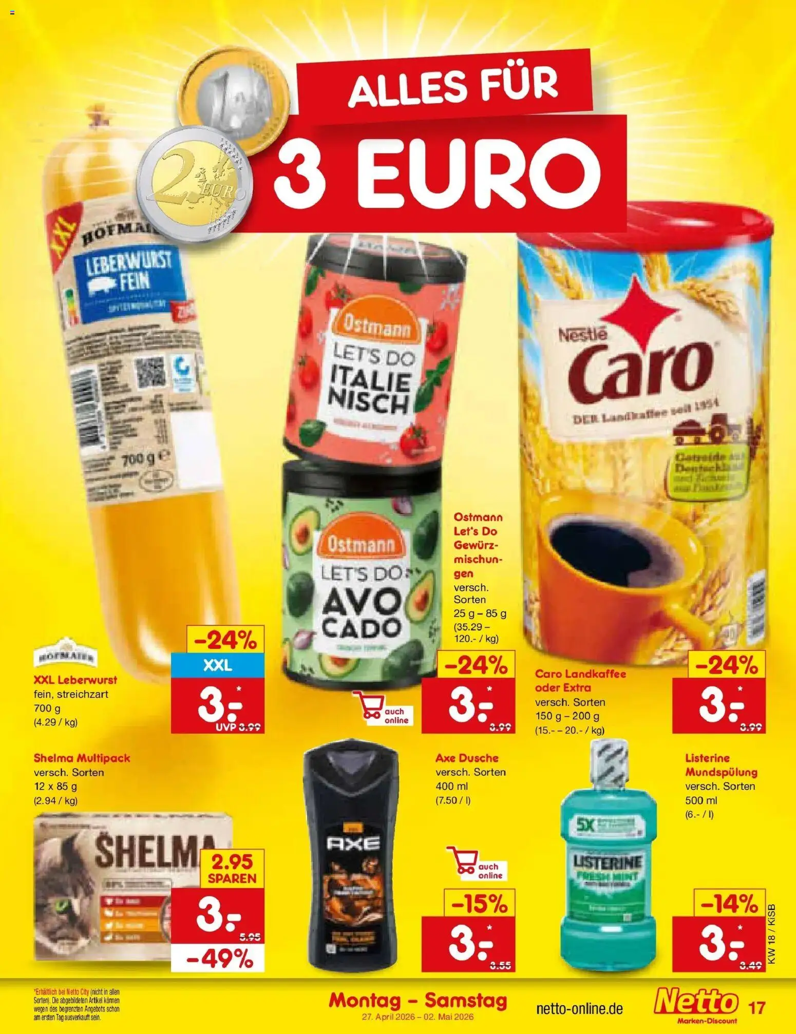 Netto Marken-Discount Prospekt Oberhaid	 – gültig ab 27.04.2026 | Seite: 19 | Produkte: Dusche, Axe, Listerine