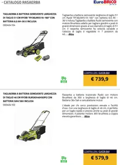 Anteprima del volantino Eurobrico Rasaerba catalogo valido a partire dal 23.07.2025 | Pagina: 23 | Prodotti: Rasaerba, Batteria, Caricabatterie