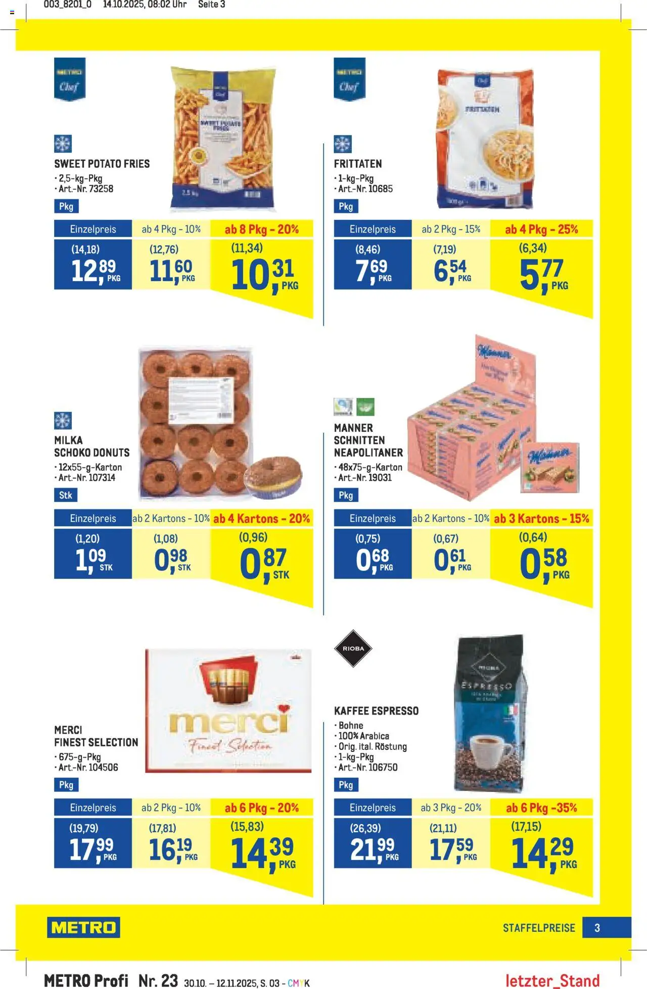 Metro angebote Profi gültig ab 30.10.2025 | Seite: 3 | Produkte: Uhr, Kaffee