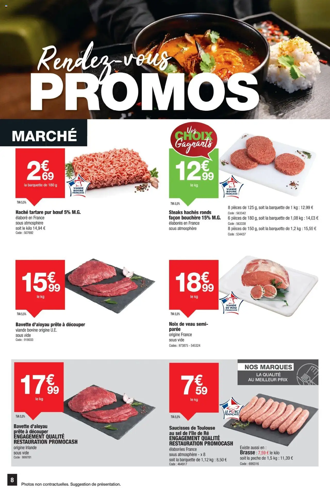  | Page: 8 | Produits: Viande, Porc, Bavette, Noix