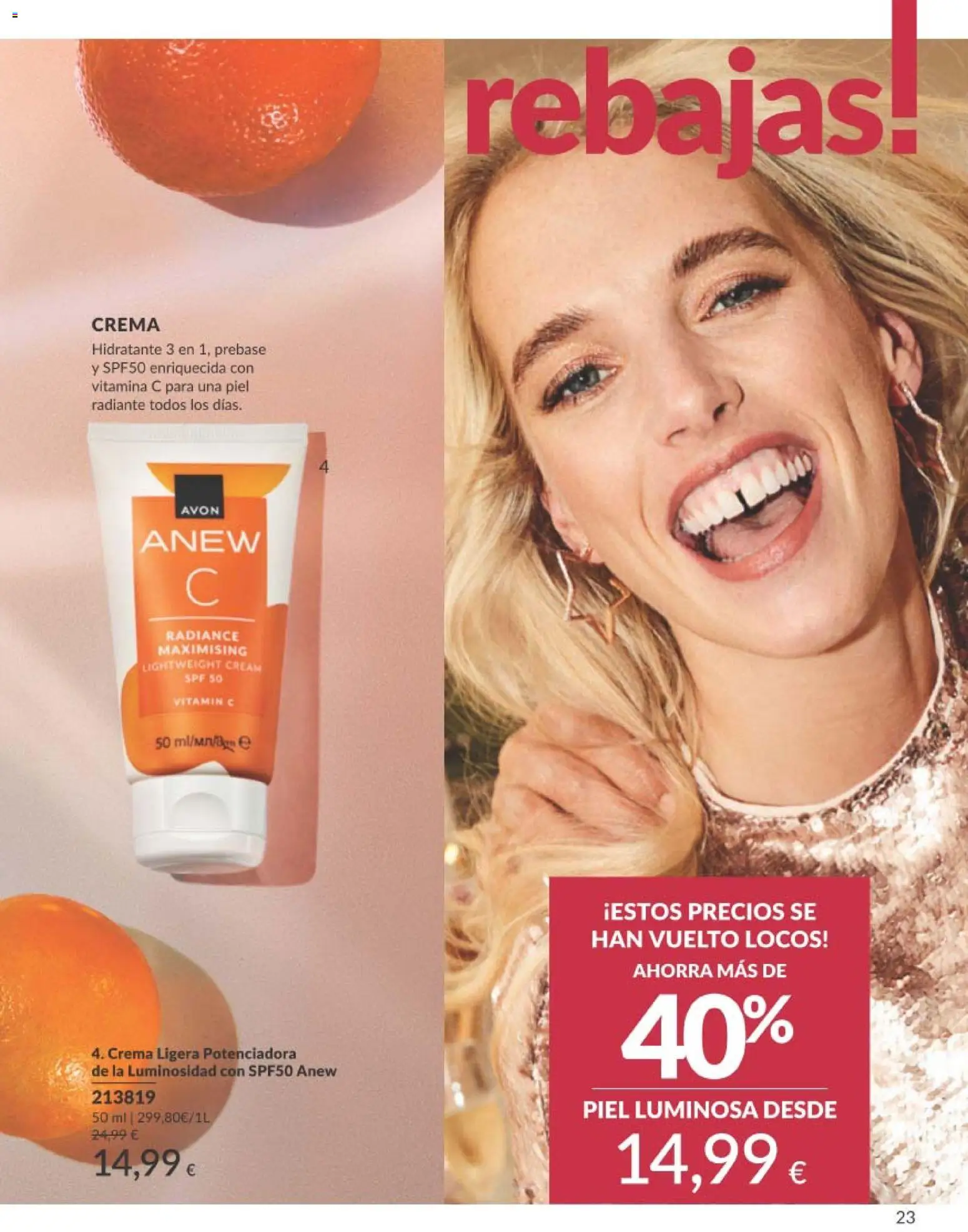 Catálogo AVON campaña 1 │ válido desde el 01.01.2026 | Página: 23 | Productos: Crema, Crema hidratante