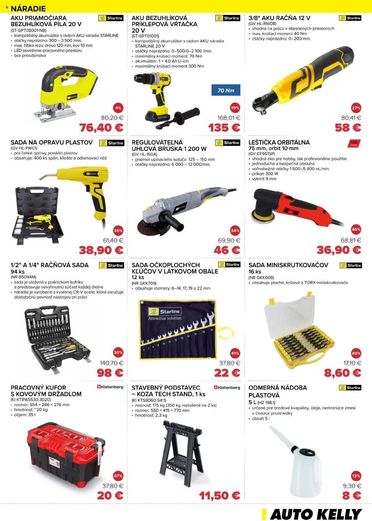 Auto Kelly leták │ platný od 02.09.2025 | Strana: 11 | Produkty: Led osvetlenie, Osvetlenie, Píla, Príklepová vŕtačka