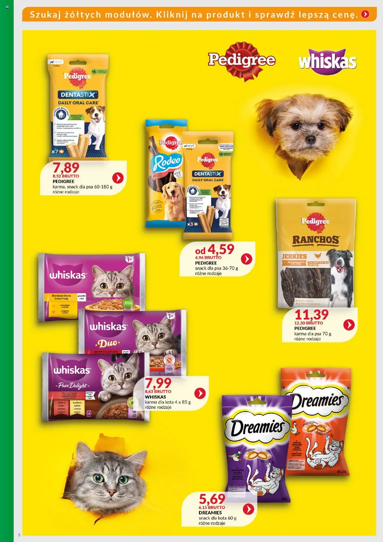 Eurocash Gazetka - Dzień Zwierząt od 08.09.2025 | Strona: 5 | Produkty: Kaczka, Pedigree, Karma dla kota, Karma dla psa