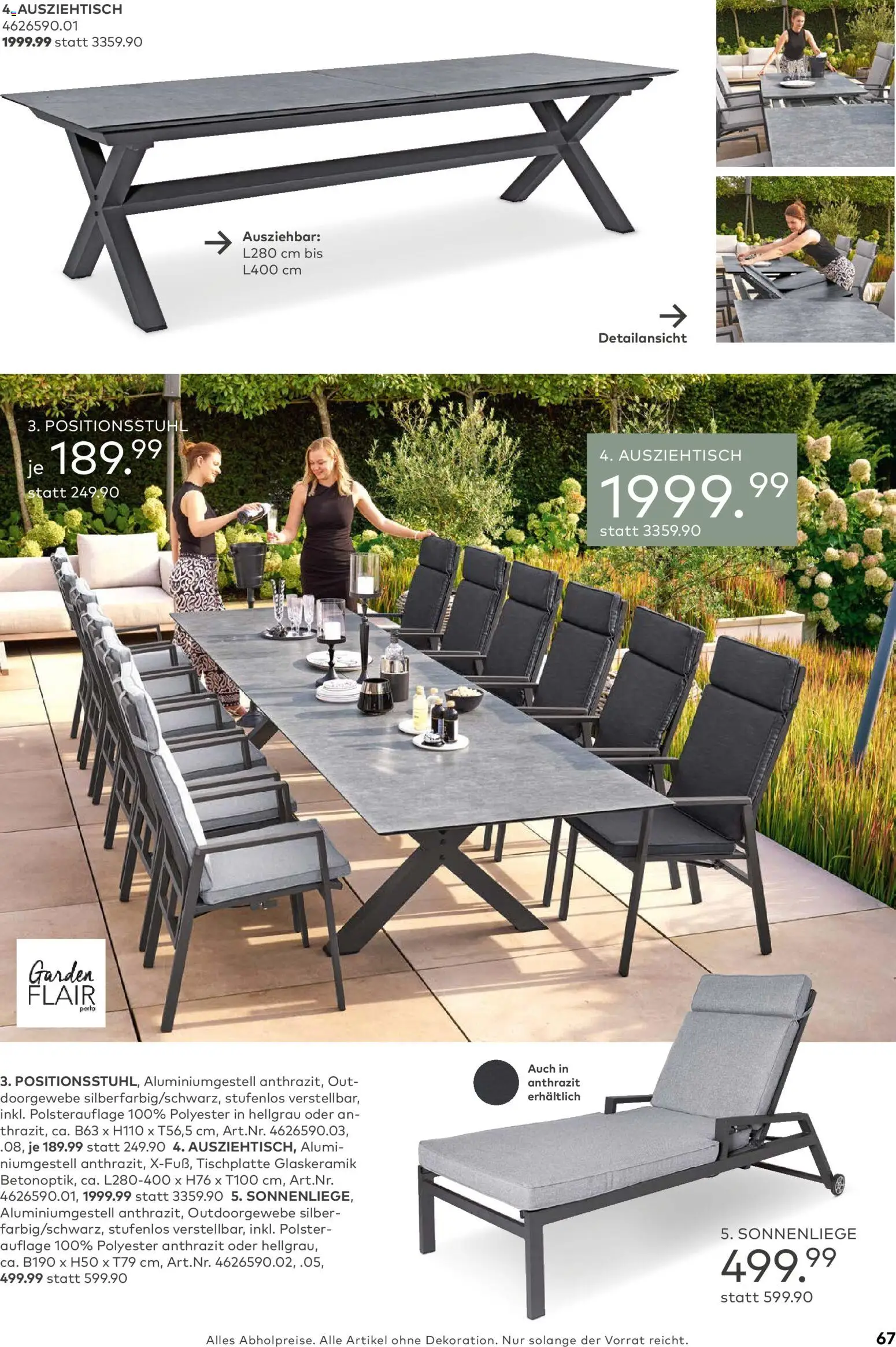 Porta! Gartenmöbel Katalog – gültig ab 01.03.2026 | Seite: 67