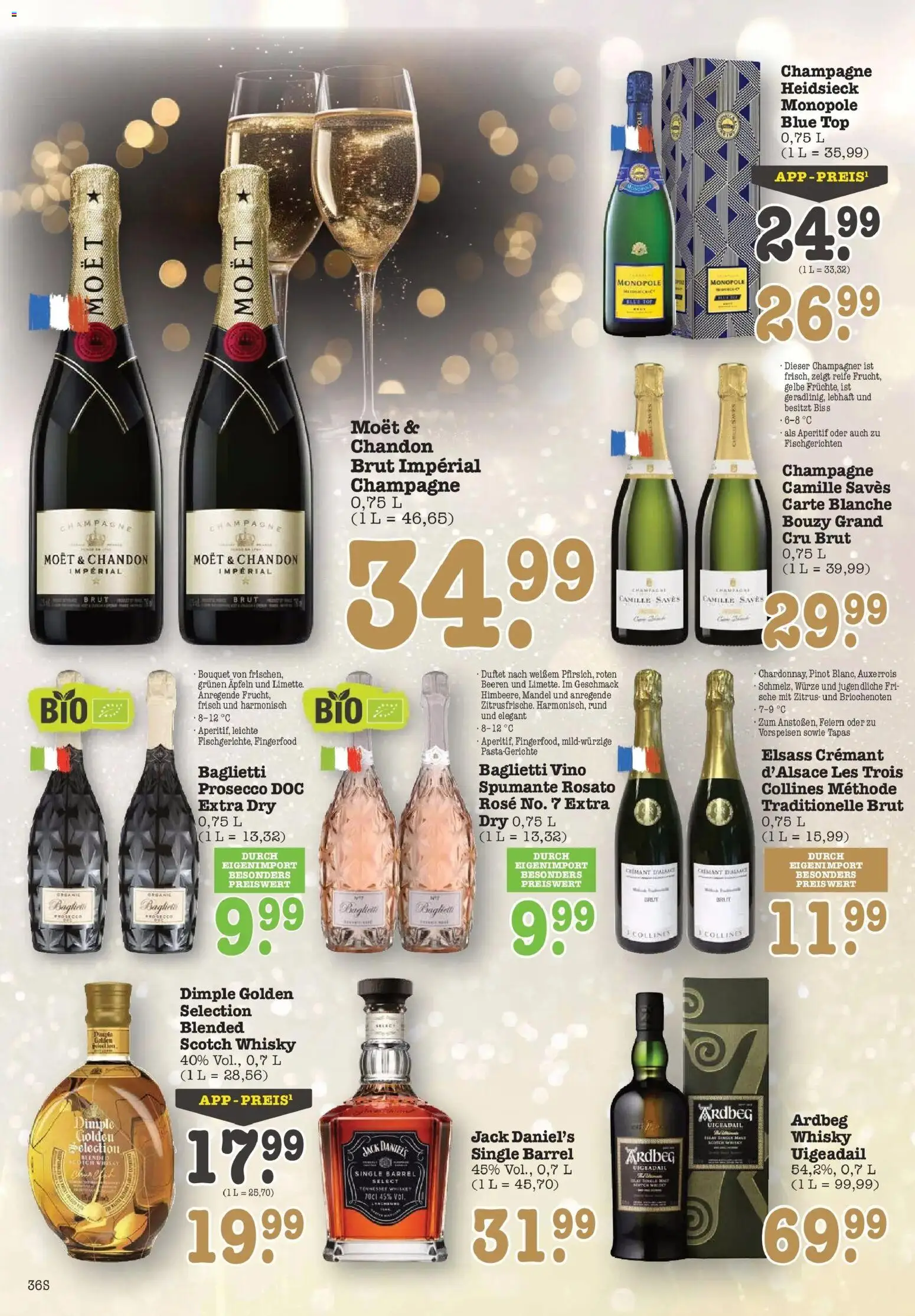 Edeka prospekt Offenbach	 – gültig ab 15.12.2025 | Seite: 36 | Produkte: Top, Jack Daniel's, Prosecco, Whiskey