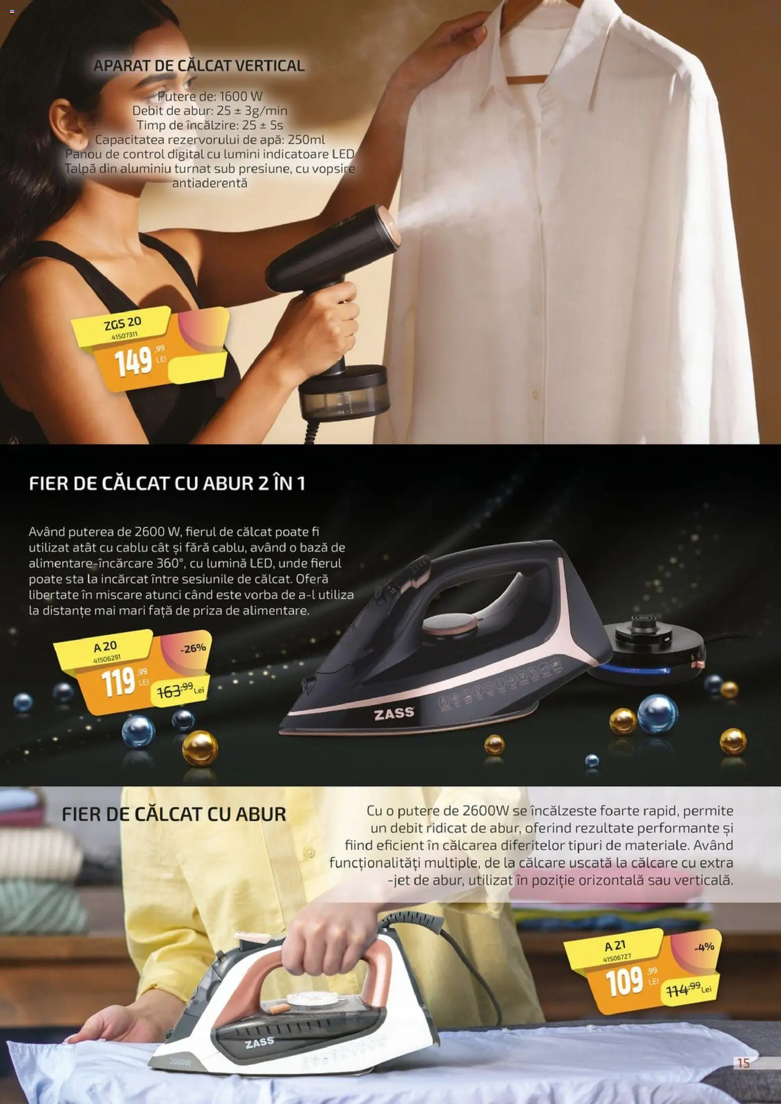 Noul catalog Carrefour – valabil de la 27.02.2026 | Pagină: 15 | Produse: Tavuk suyu, Aparat de călcat, Cablu, Apă