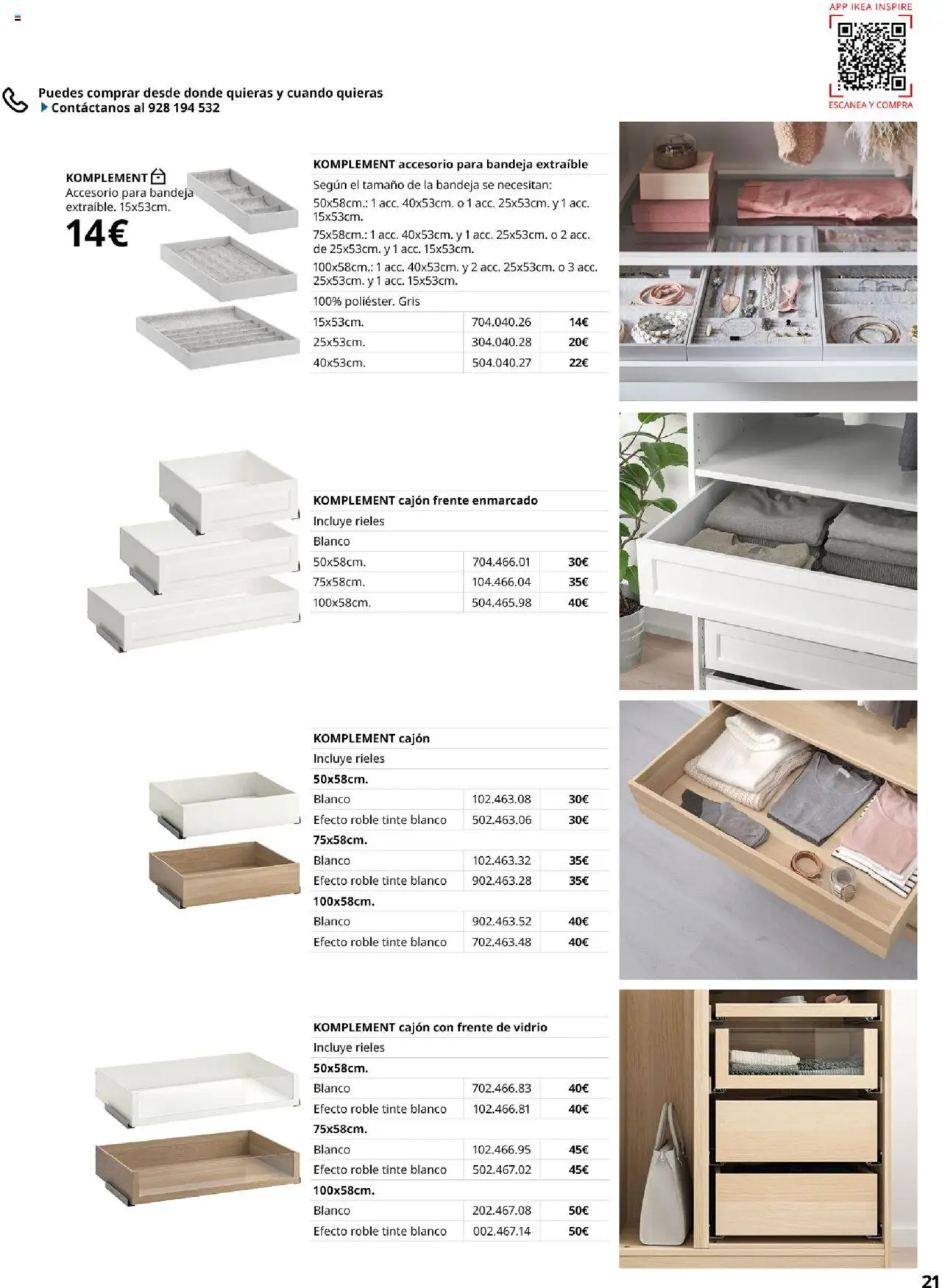 Catálogo IKEA Pax y Komplement │ válido desde el 01.09.2025 | Página: 21 | Productos: Tinte, Bandeja