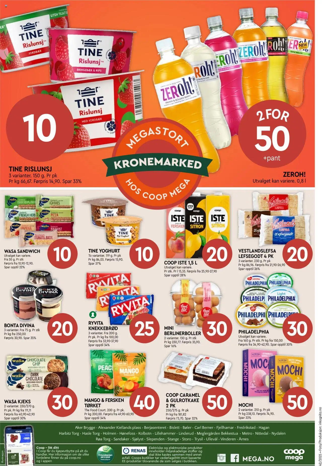 {H1} | Side: 8 | Produkter: Pizza, Brunost, Melon, Mango