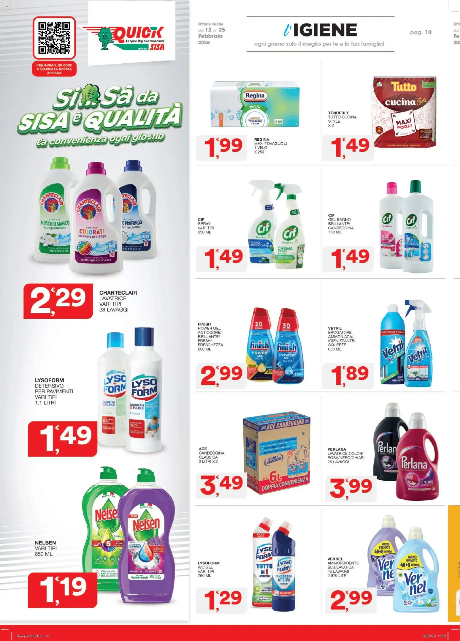 Volantino SISA del 12.02.2026 | Pagina: 10 | Prodotti: Tè, Sgrassatore, Aceto, Lavanda